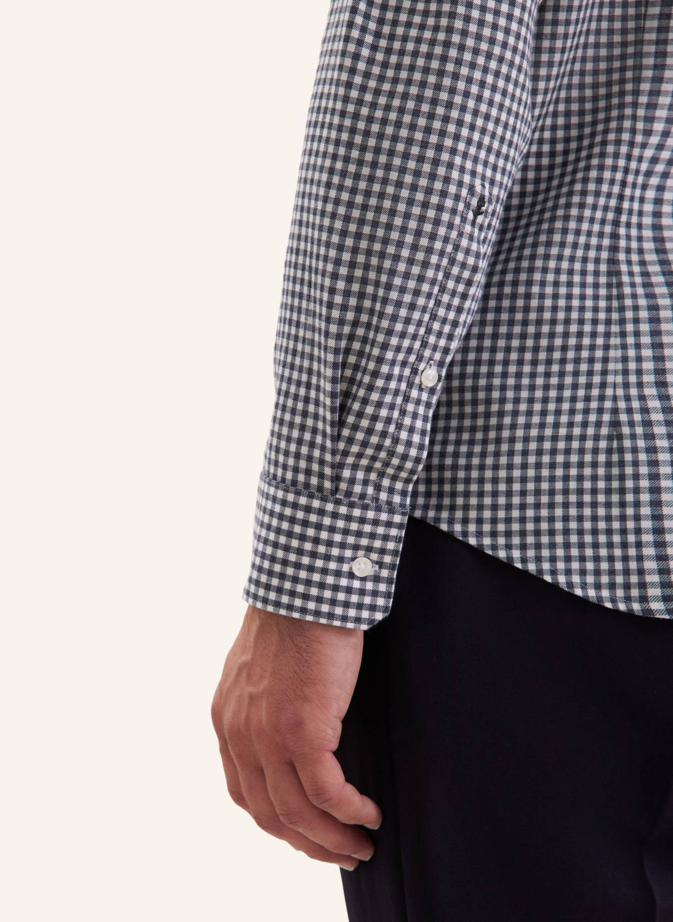 seidensticker Flanellhemd Slim Fit: DUNKELBLAU