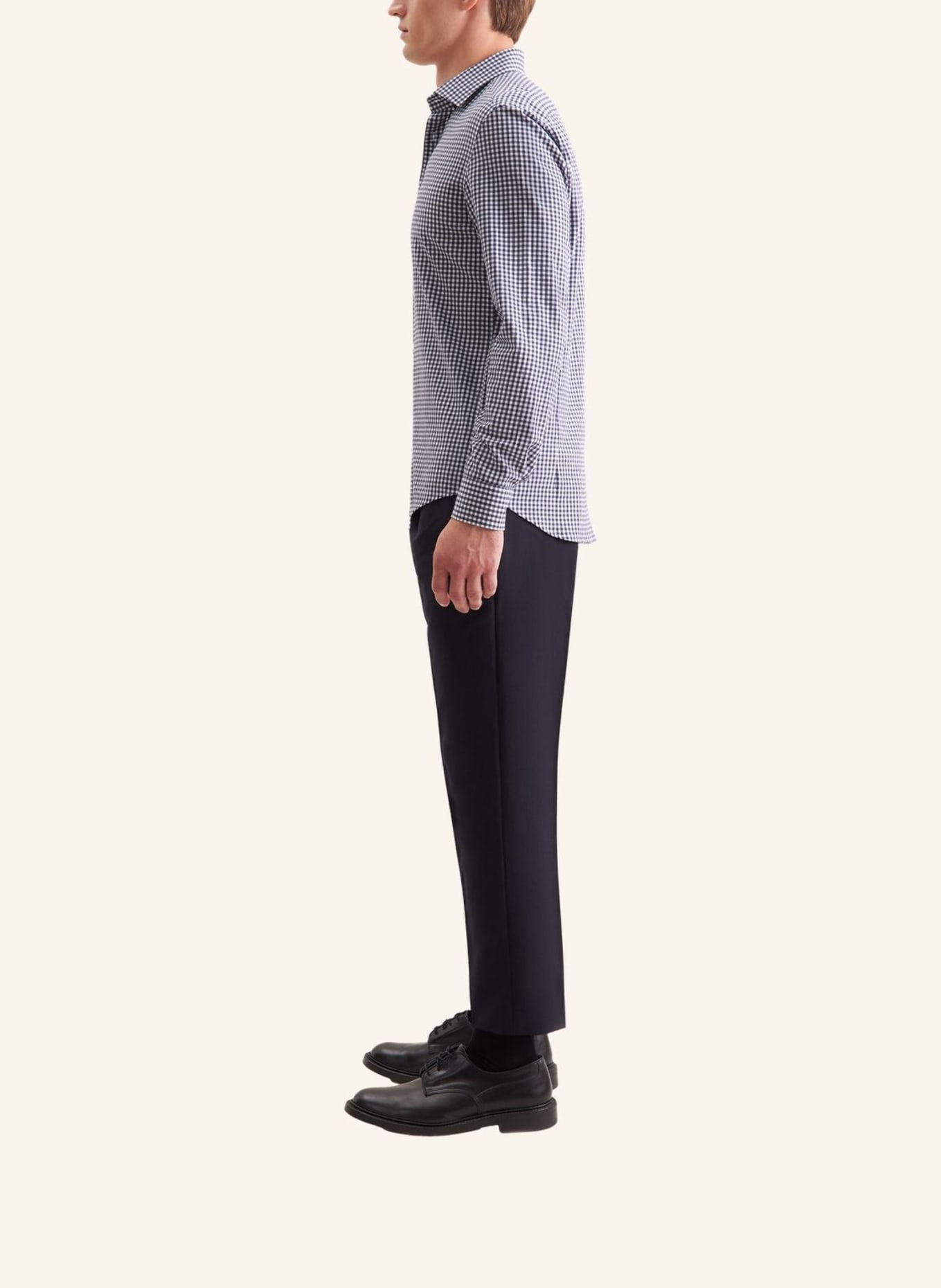 seidensticker Flanellhemd Slim Fit: DUNKELBLAU
