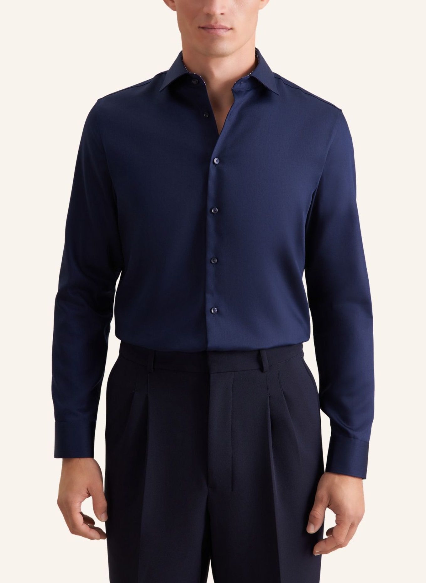 seidensticker Business Hemd Shaped Fit: DUNKELBLAU