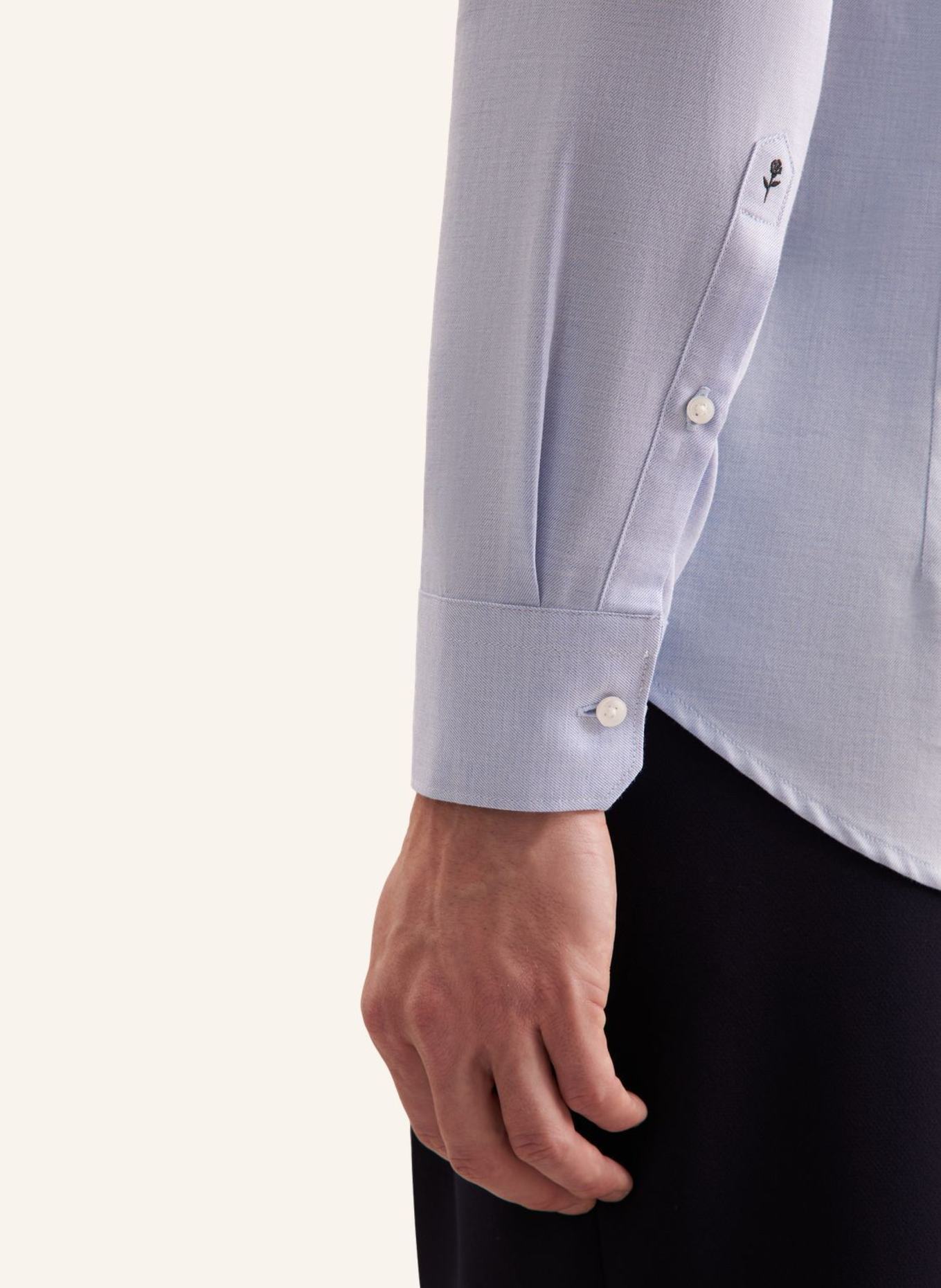 seidensticker Flanellhemd X-Slim Fit: BLAU