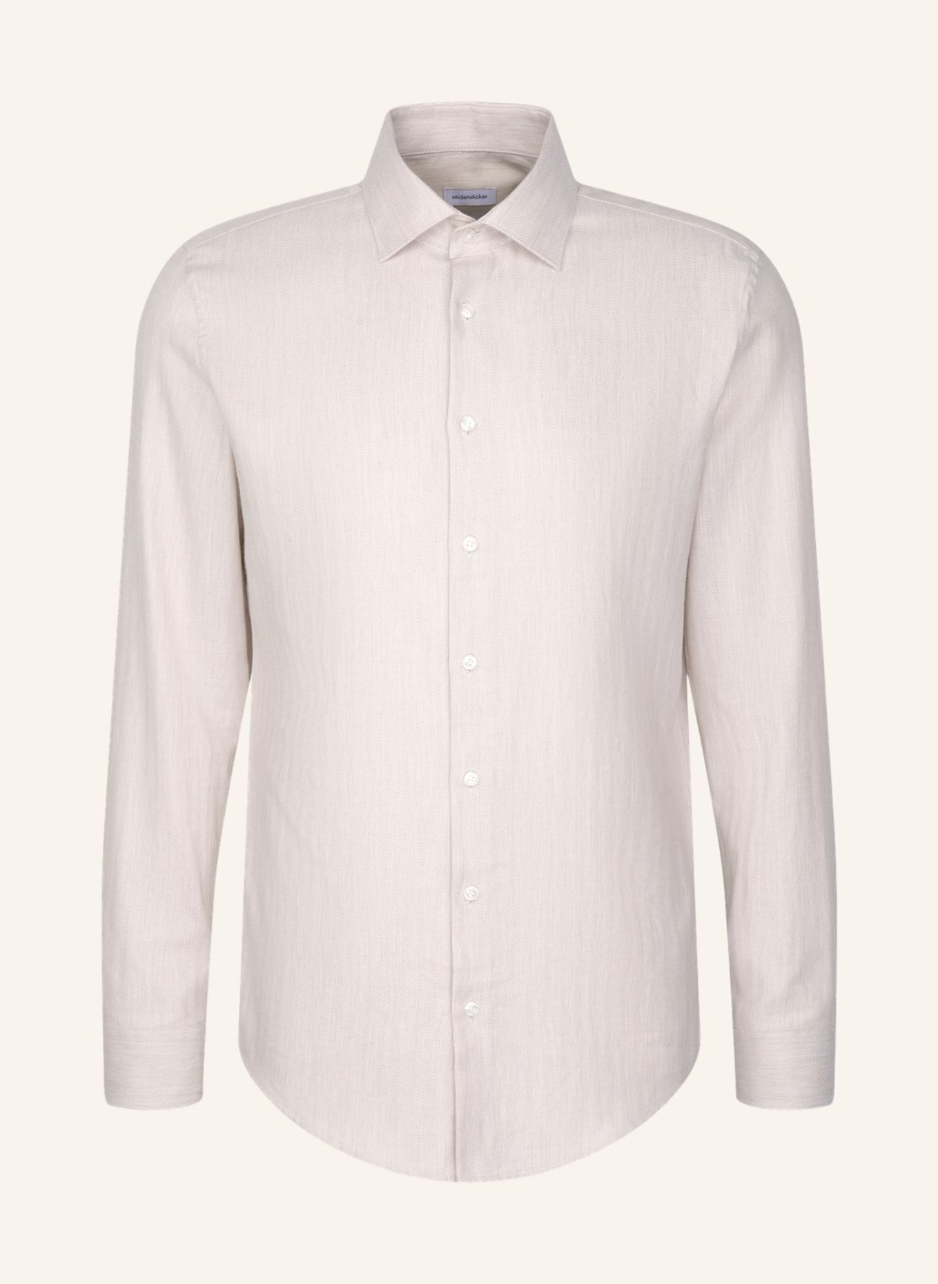seidensticker Flanellhemd Shaped Fit: BEIGE