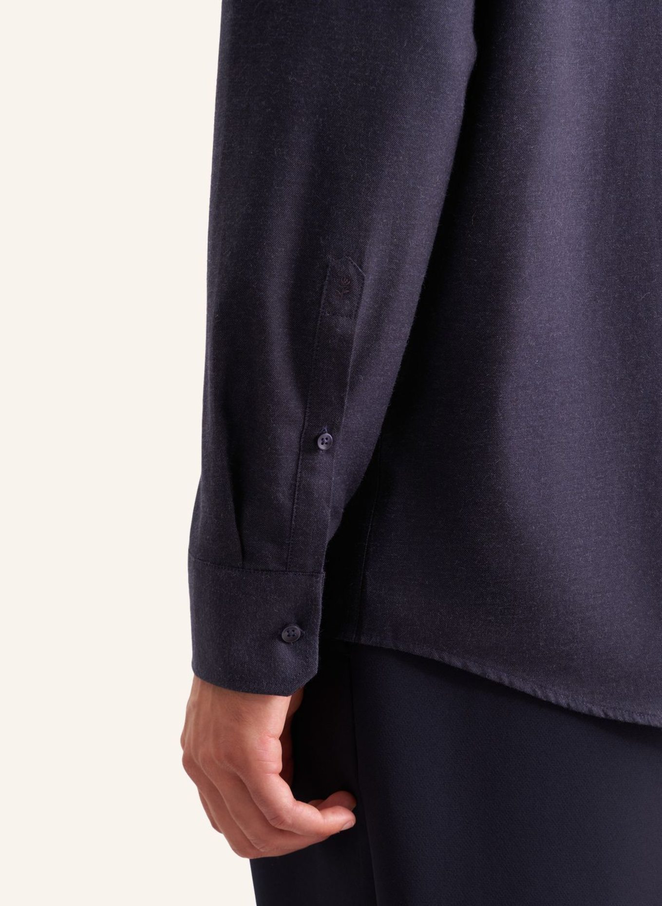 seidensticker Flanellhemd Regular Fit: DUNKELBLAU