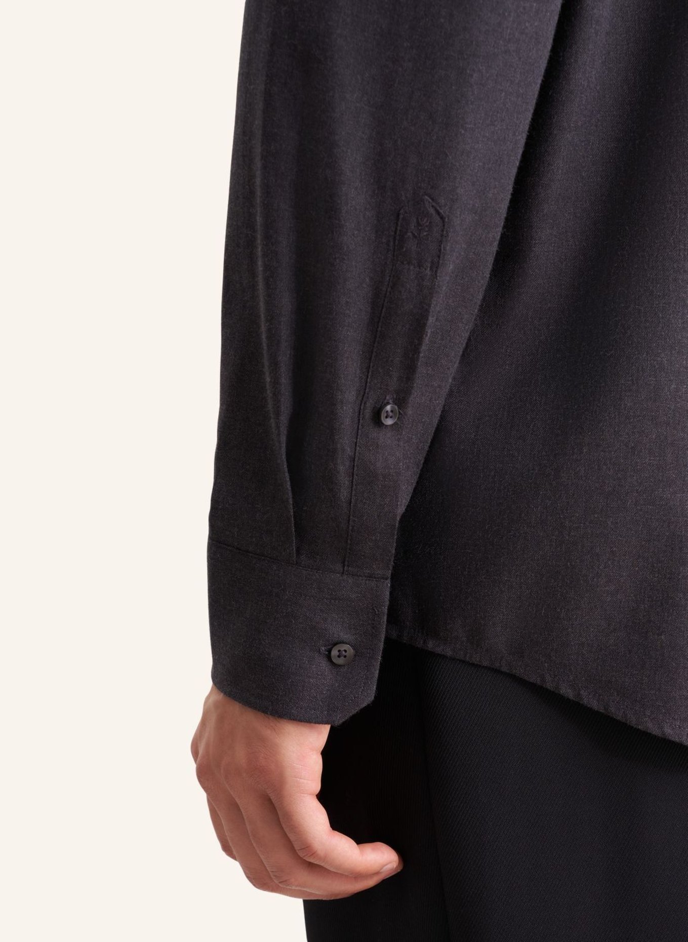 seidensticker Flanellhemd Regular Fit: GRAU