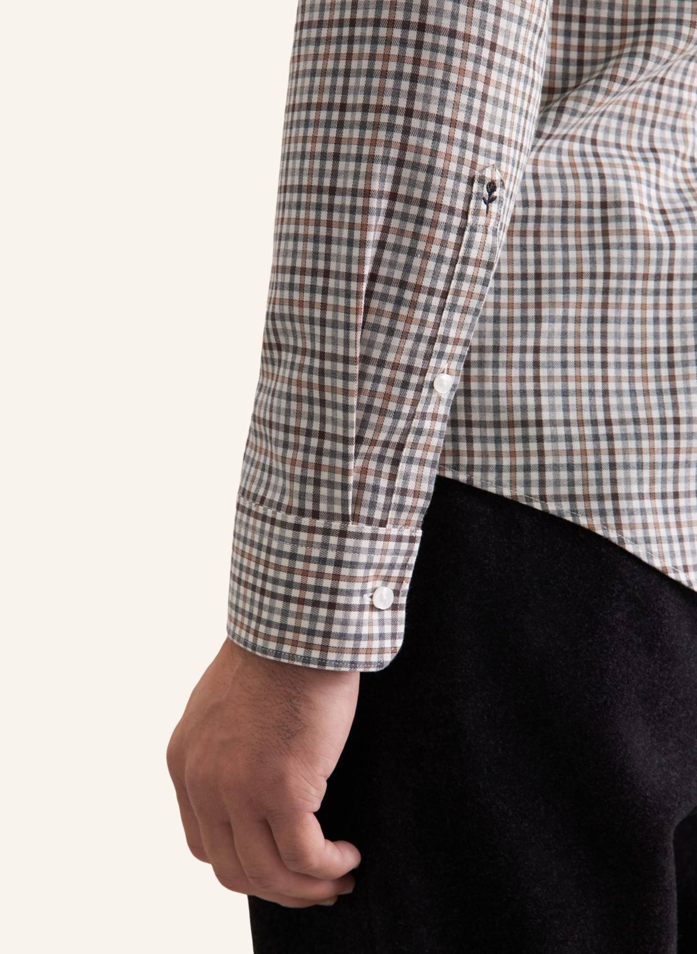 seidensticker Flanellhemd Slim Fit: BRAUN