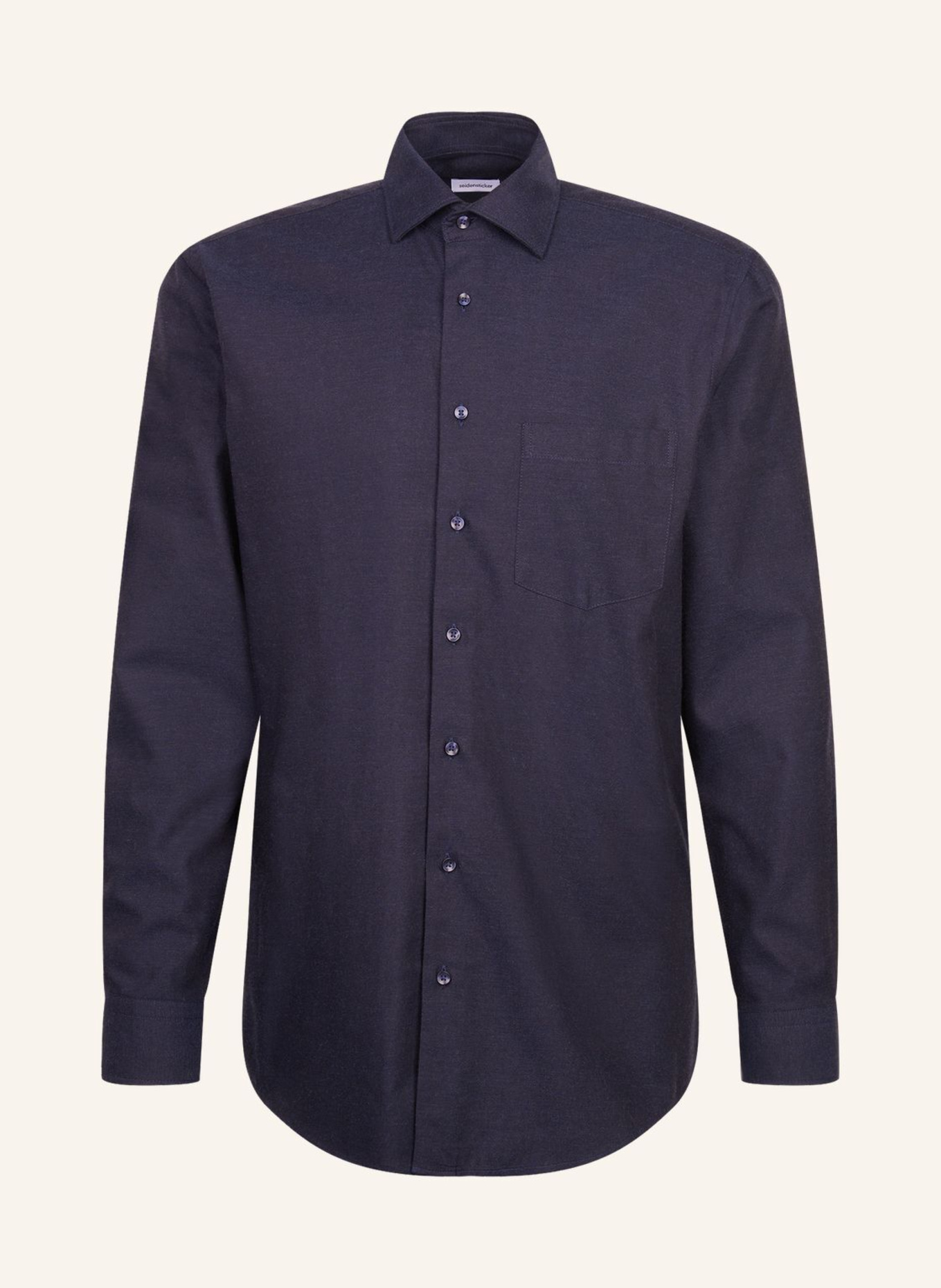 seidensticker Flanellhemd Regular Fit: DUNKELBLAU