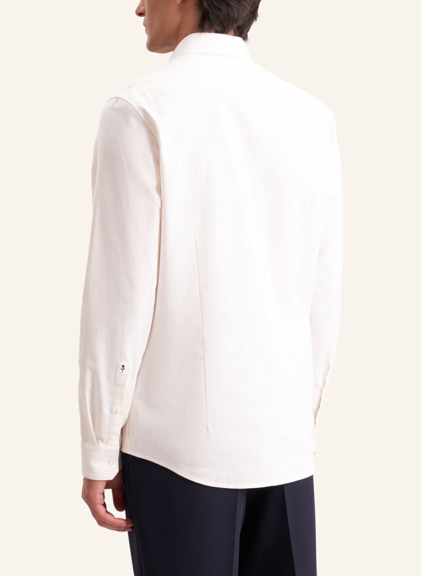 seidensticker Flanellhemd Slim Fit: ECRU