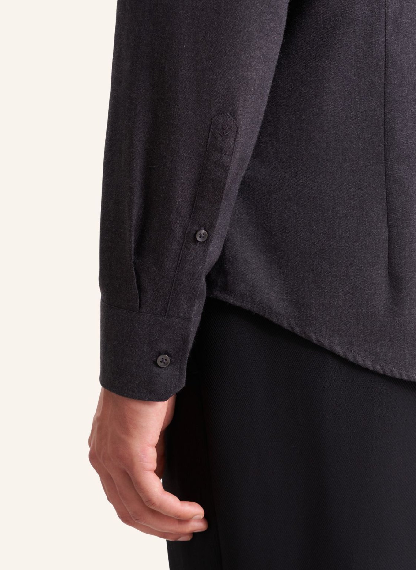 seidensticker Flanellhemd Slim Fit: GRAU