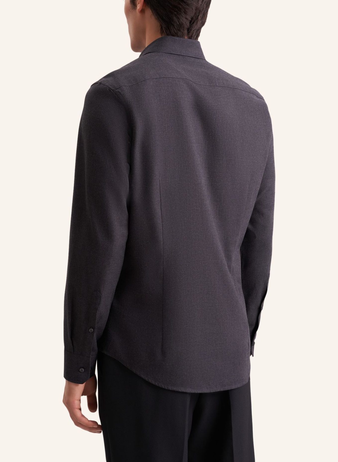 seidensticker Flanellhemd Slim Fit: GRAU