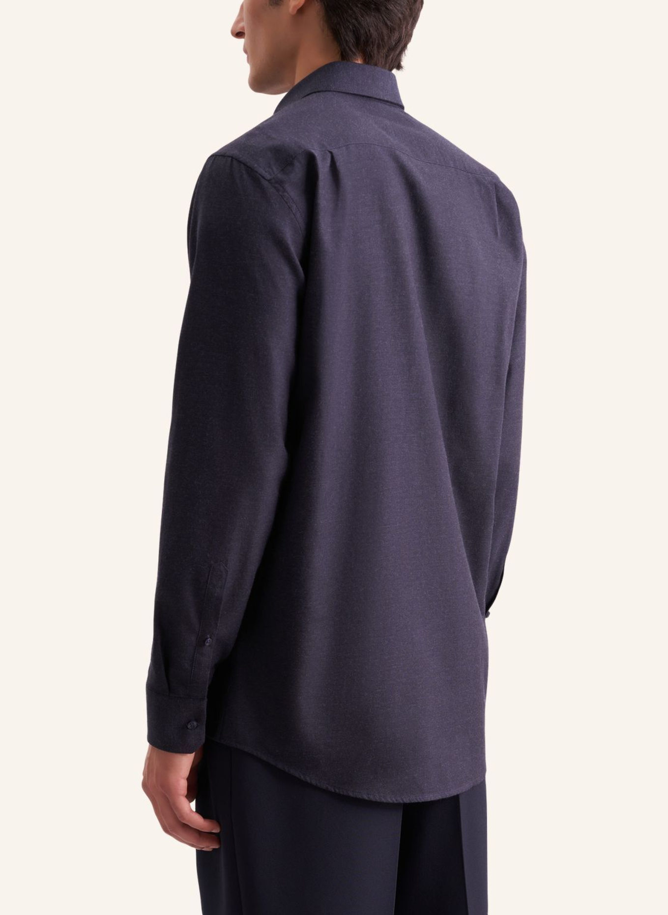 seidensticker Flanellhemd Regular Fit: DUNKELBLAU