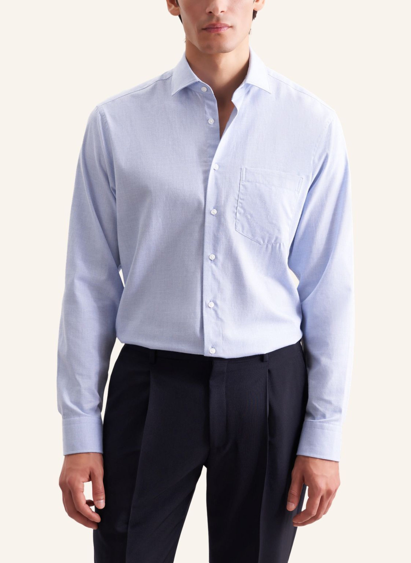 seidensticker Flanellhemd Regular Fit: BLAU