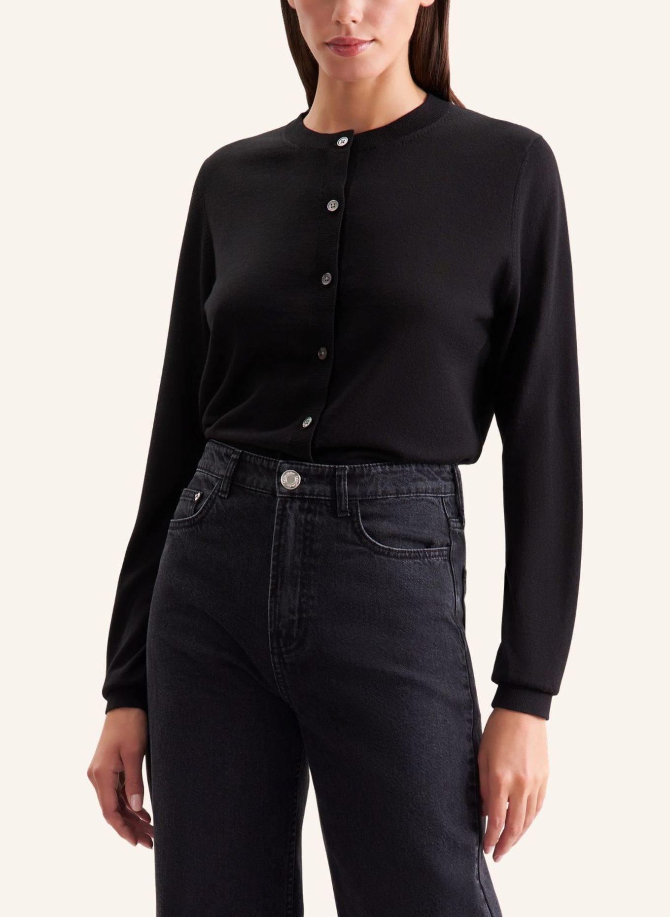 seidensticker , Strick-Jacke, Cardigan: SCHWARZ