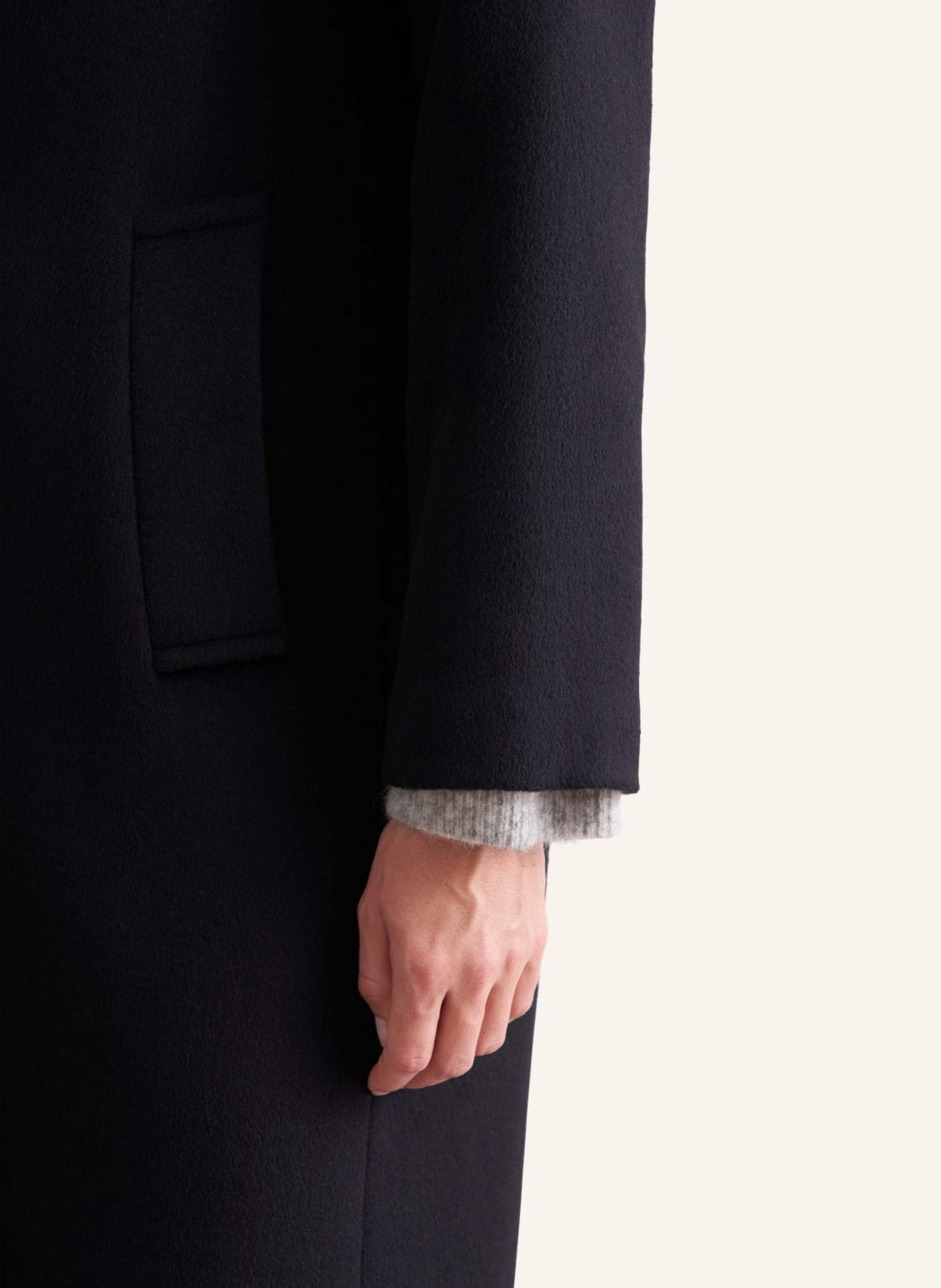 seidensticker Mantel: SCHWARZ