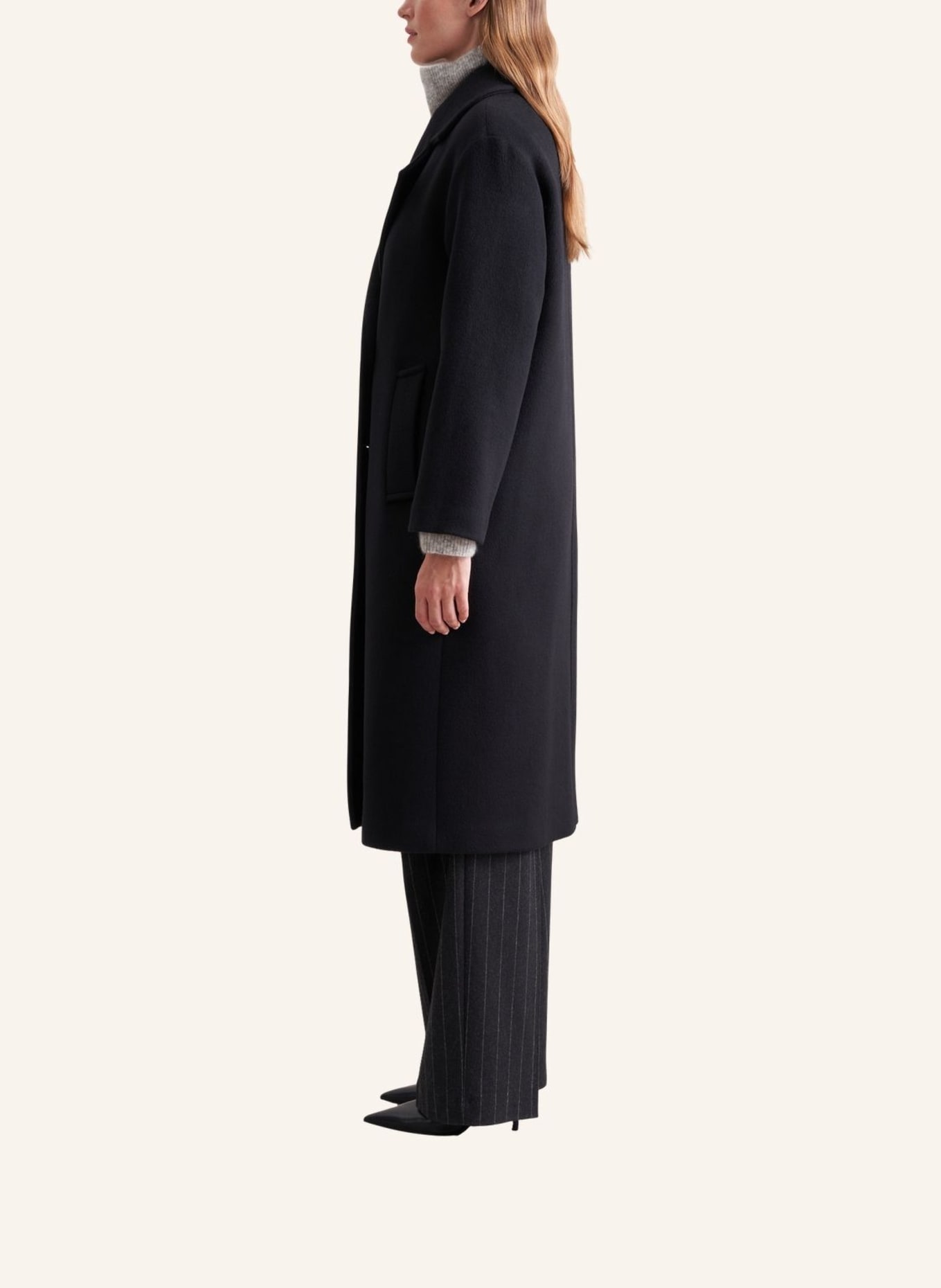 seidensticker Mantel: SCHWARZ