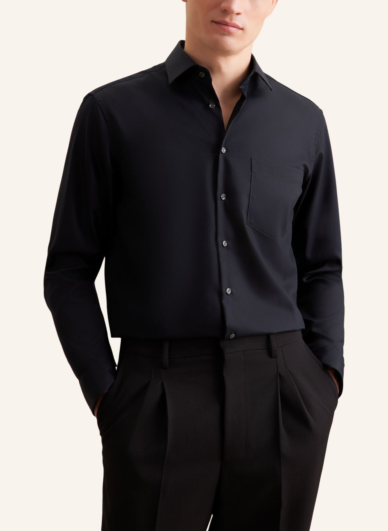 seidensticker Business Hemd Comfort Fit: SCHWARZ