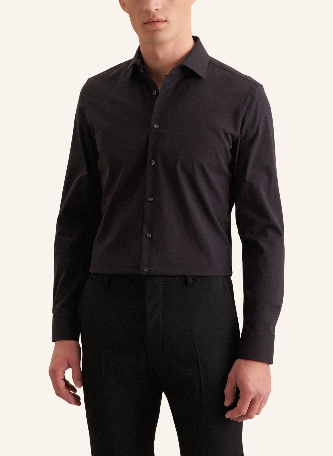 seidensticker Business Hemd Slim Fit: SCHWARZ