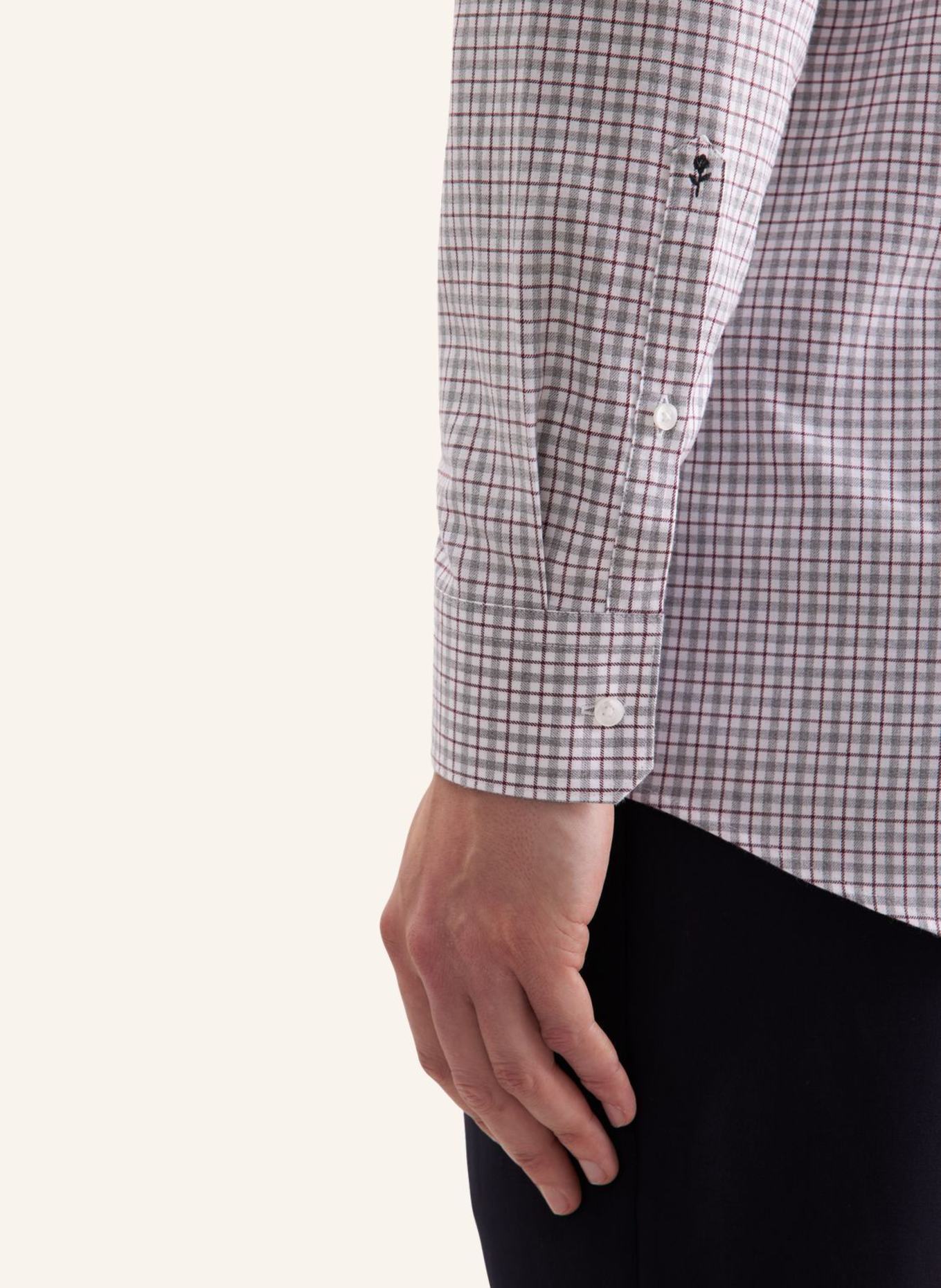 seidensticker Flanellhemd Regular Fit: GRAU