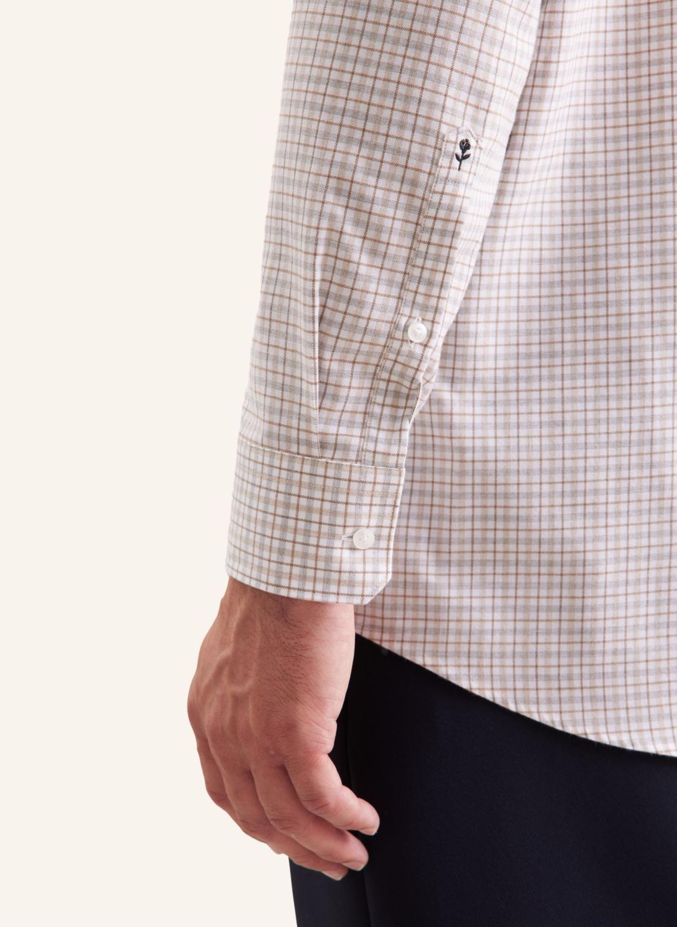 seidensticker Flanellhemd Regular Fit: BEIGE