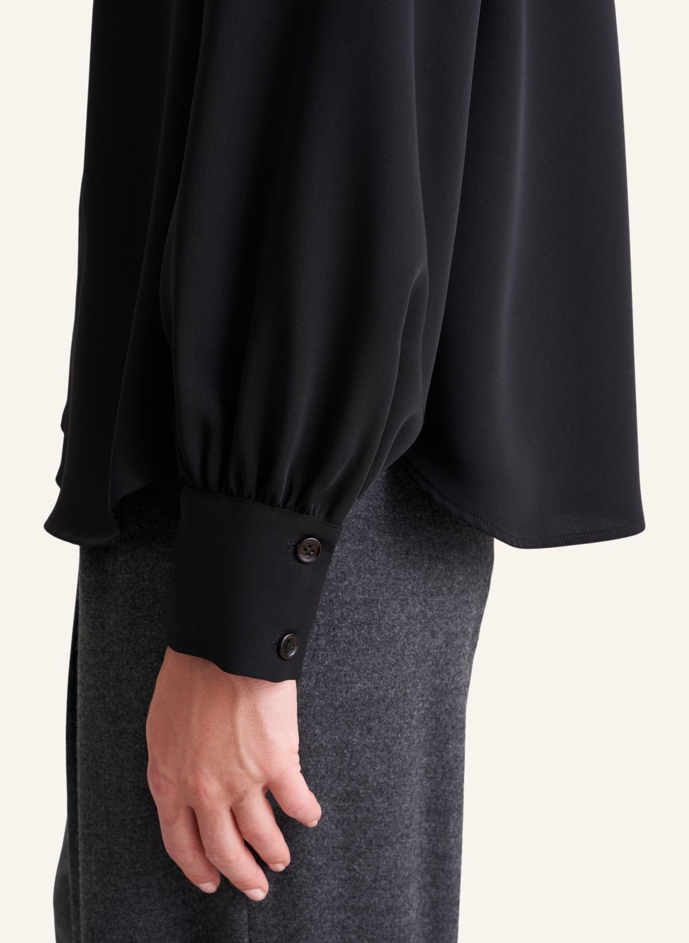 seidensticker Stehkragenbluse: SCHWARZ