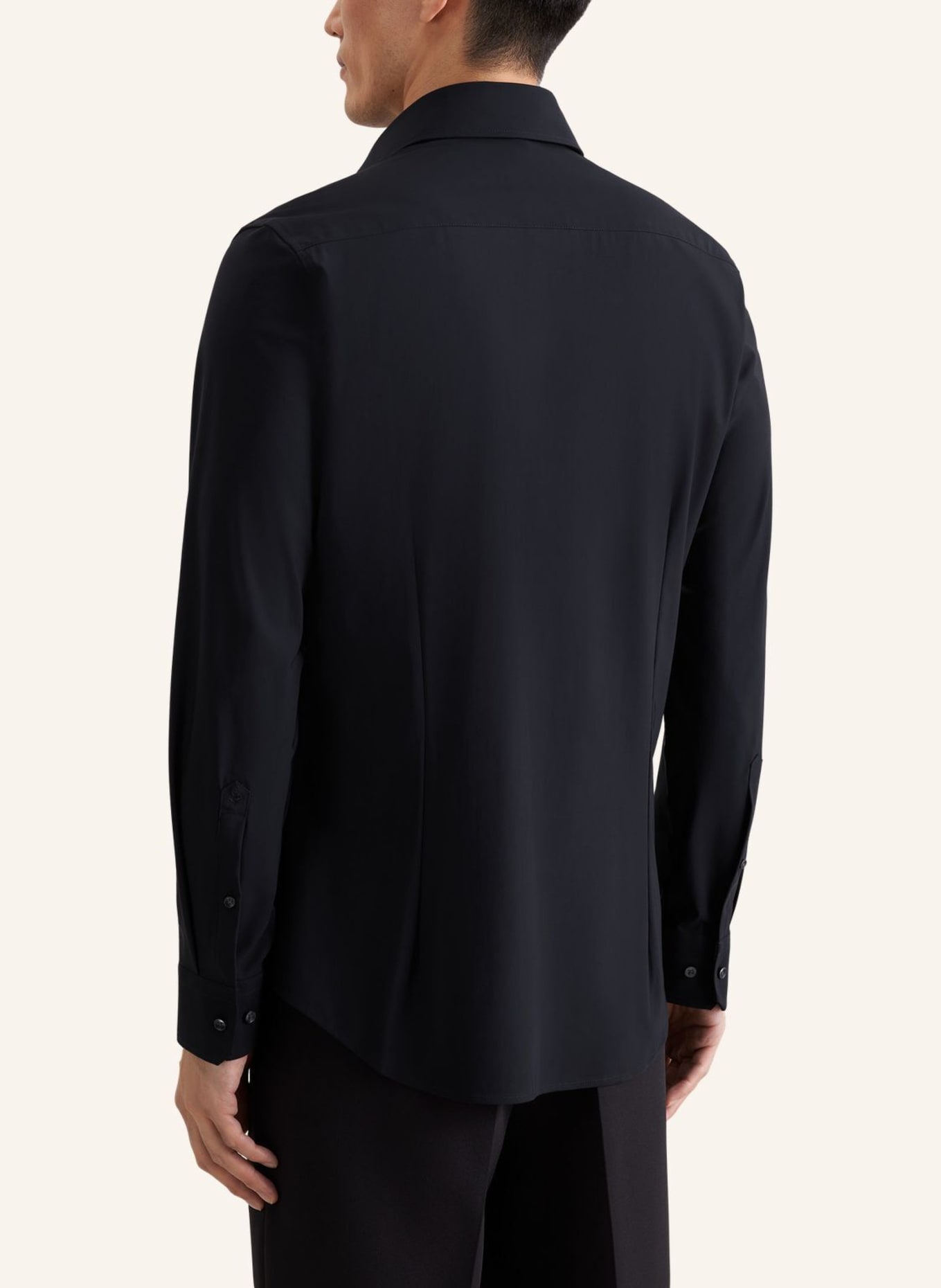 seidensticker Slim-Fit Performance Shirt: BLACK