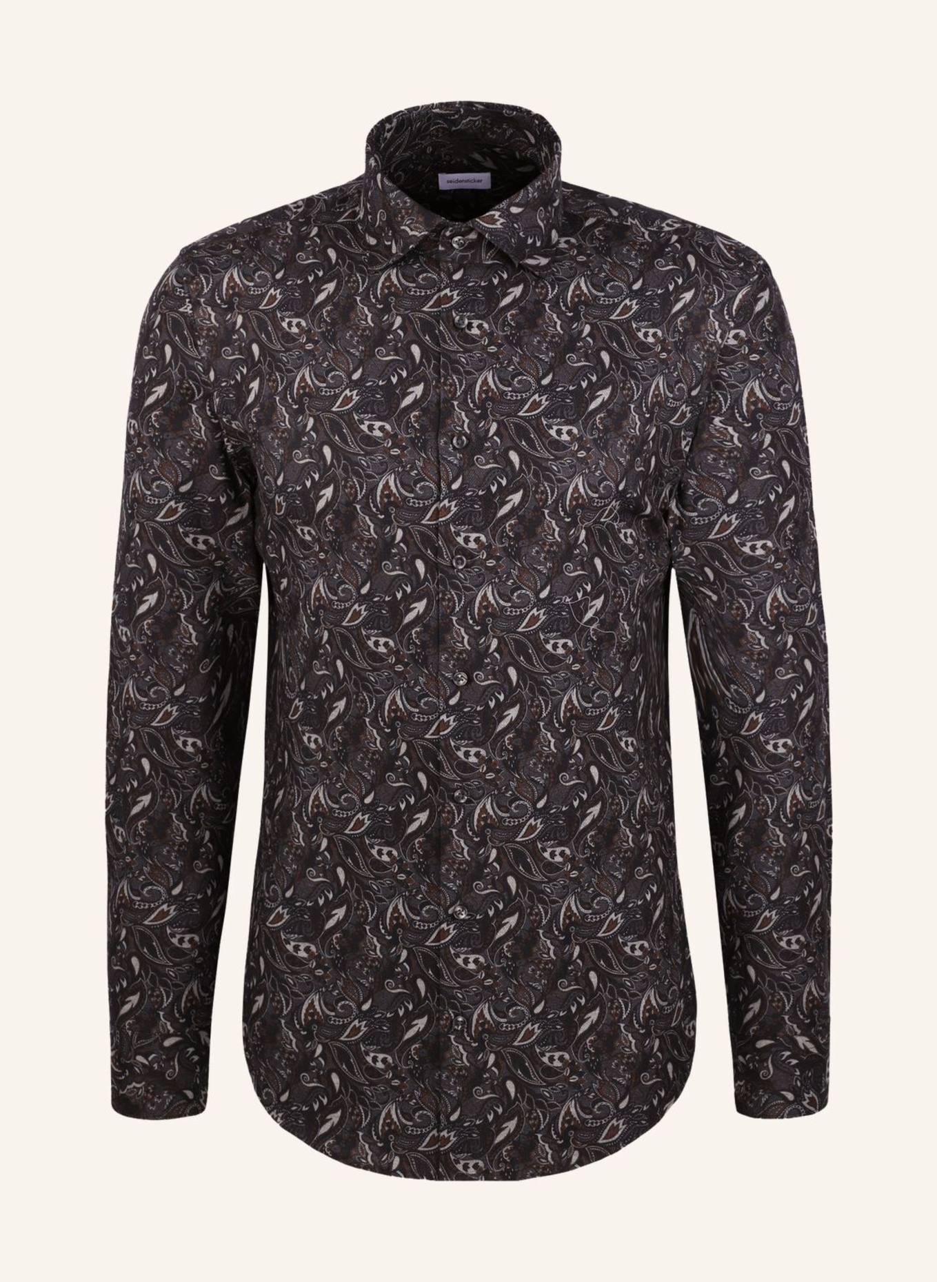 seidensticker Flanellhemd Slim Fit: GRAU