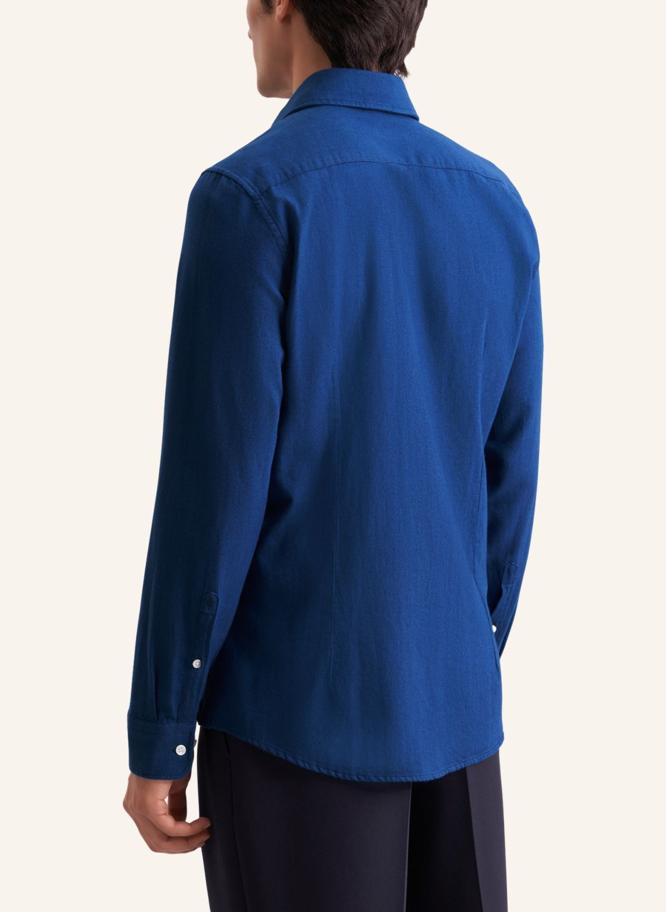 seidensticker Flanellhemd Slim Fit: DUNKELBLAU