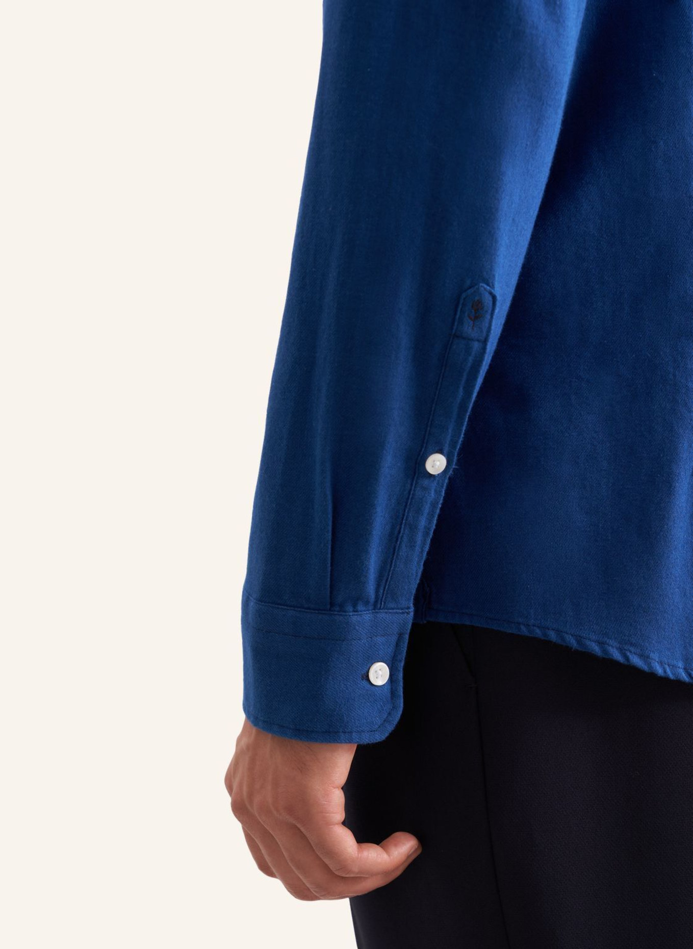 seidensticker Flanellhemd Slim Fit: DUNKELBLAU