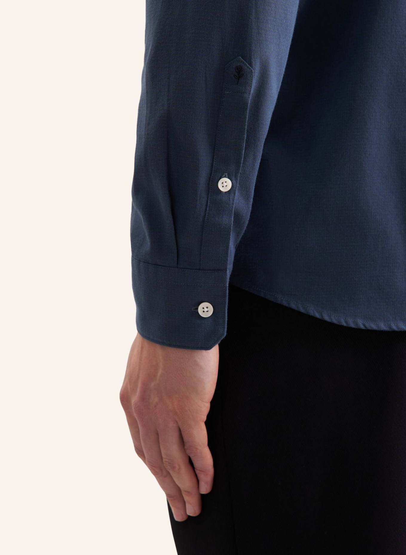 seidensticker Flanellhemd Regular Fit: DUNKELBLAU