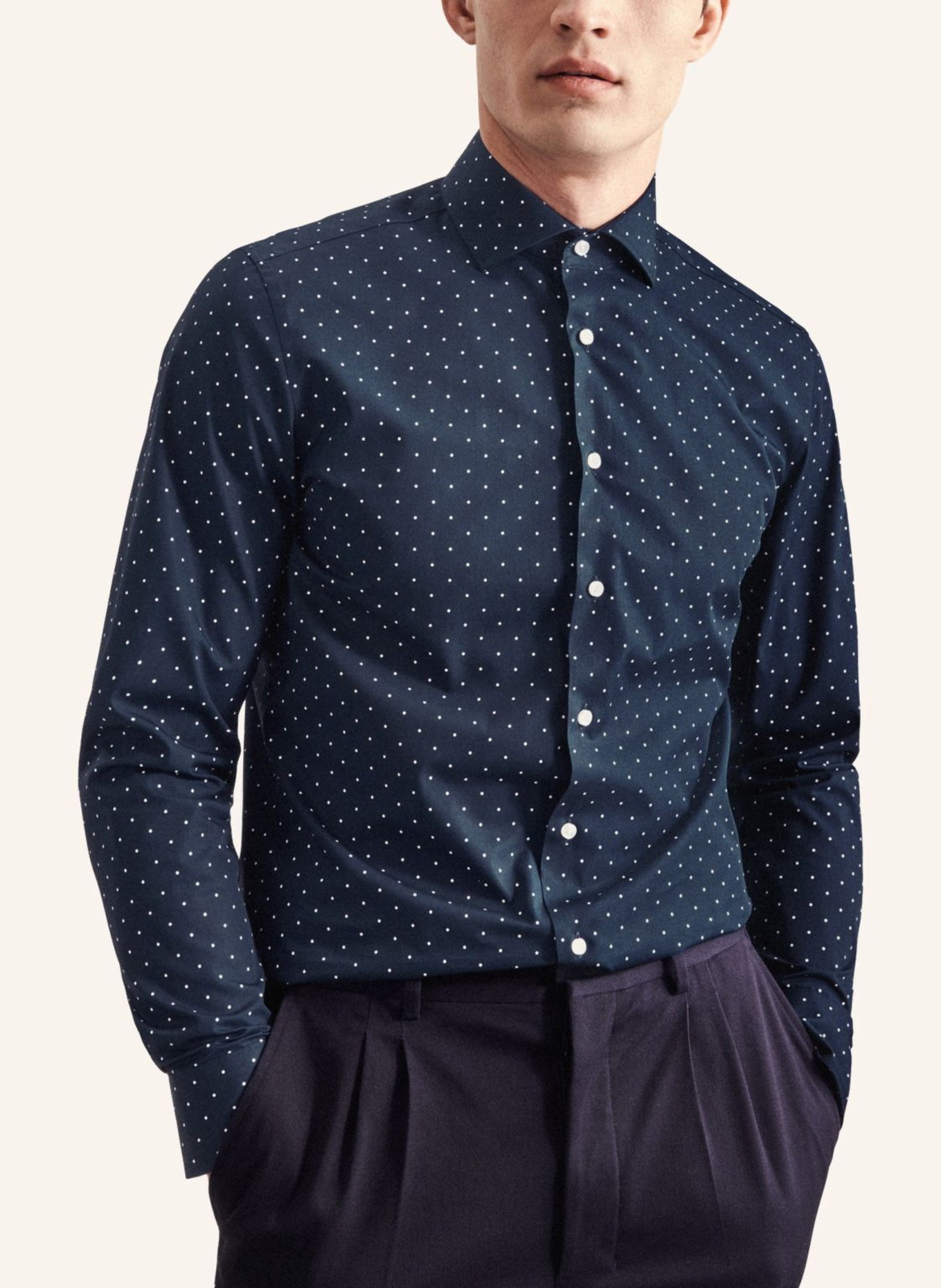 seidensticker Business Hemd Slim Fit: DUNKELBLAU