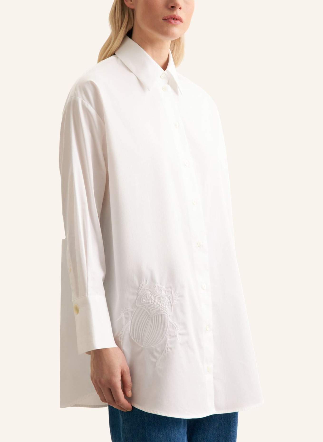 seidensticker Hemdbluse, Longbluse: WEISS