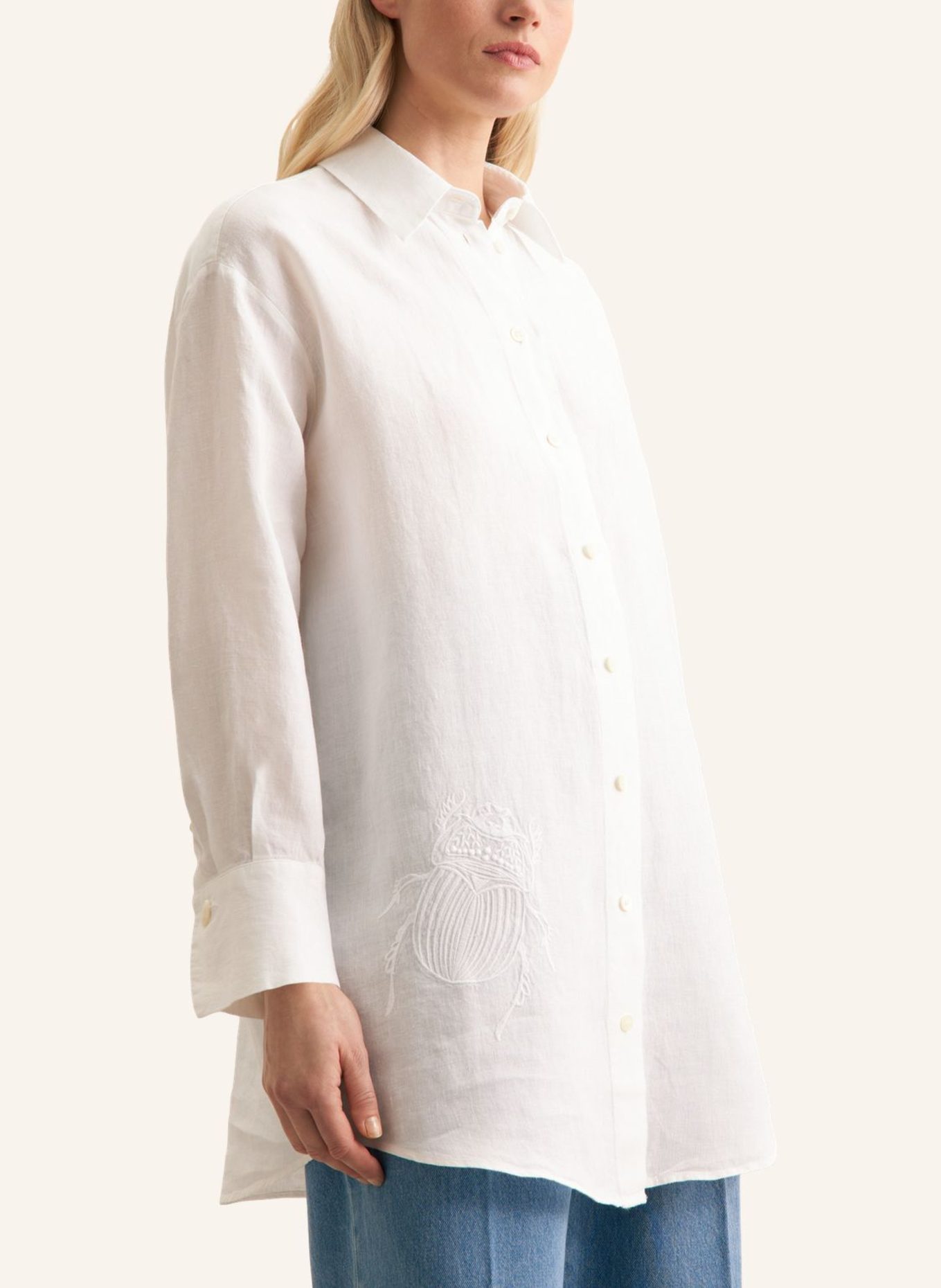 seidensticker Hemdbluse, Longbluse: WEISS