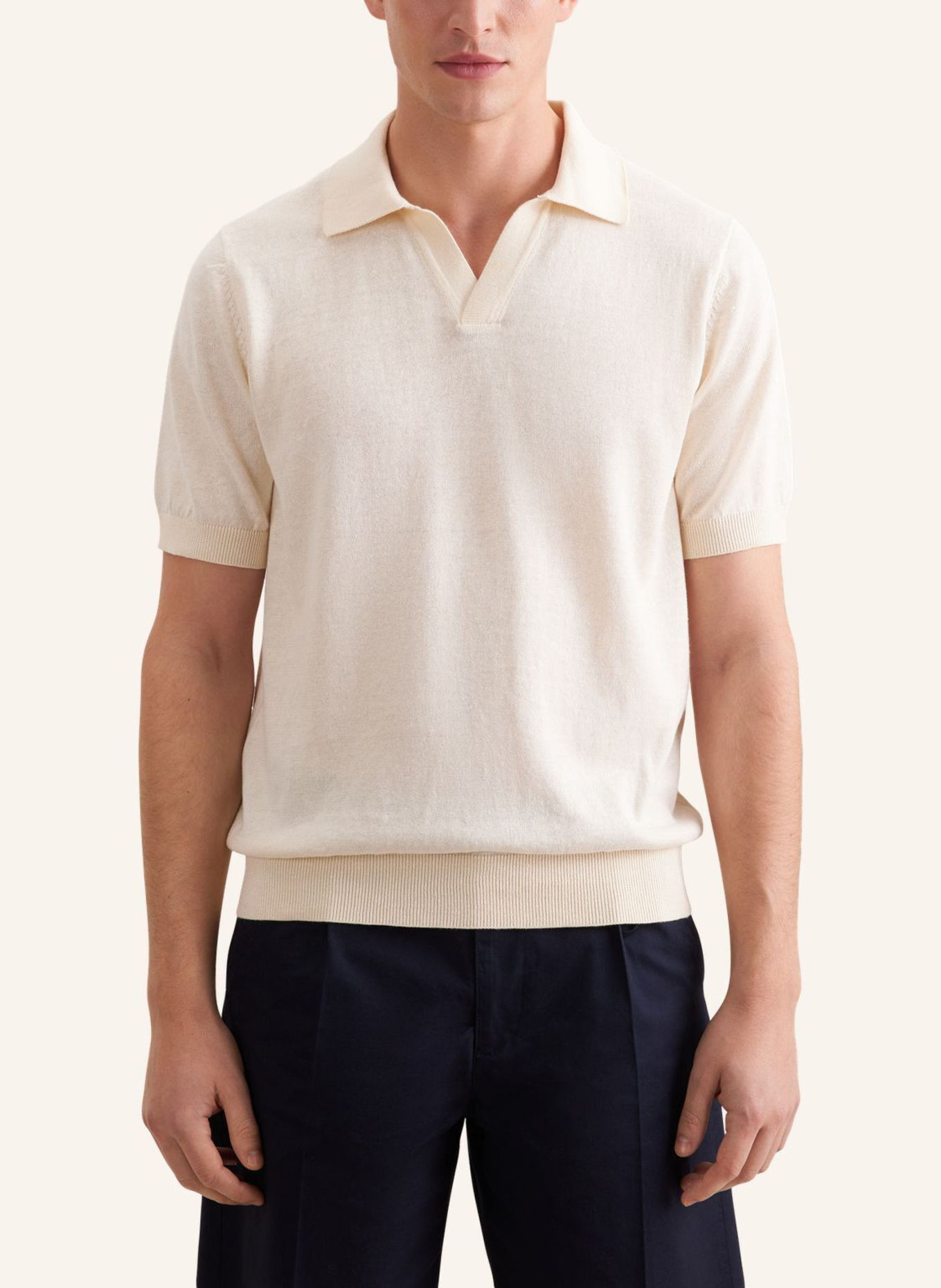seidensticker Polo Regular Fit: ECRU