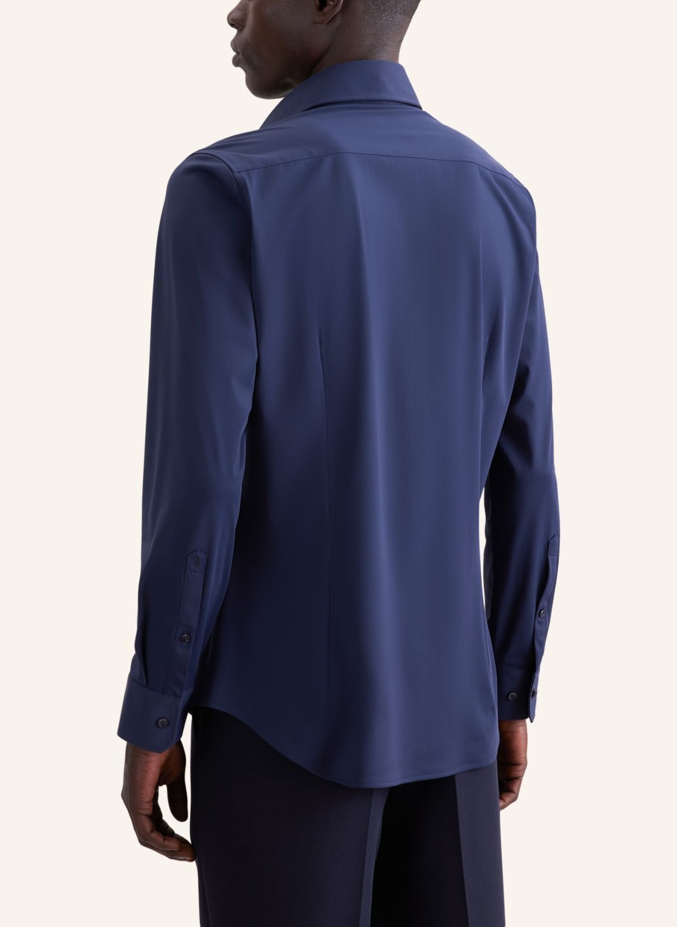 seidensticker Slim-Fit Performance Shirt: DARK BLUE