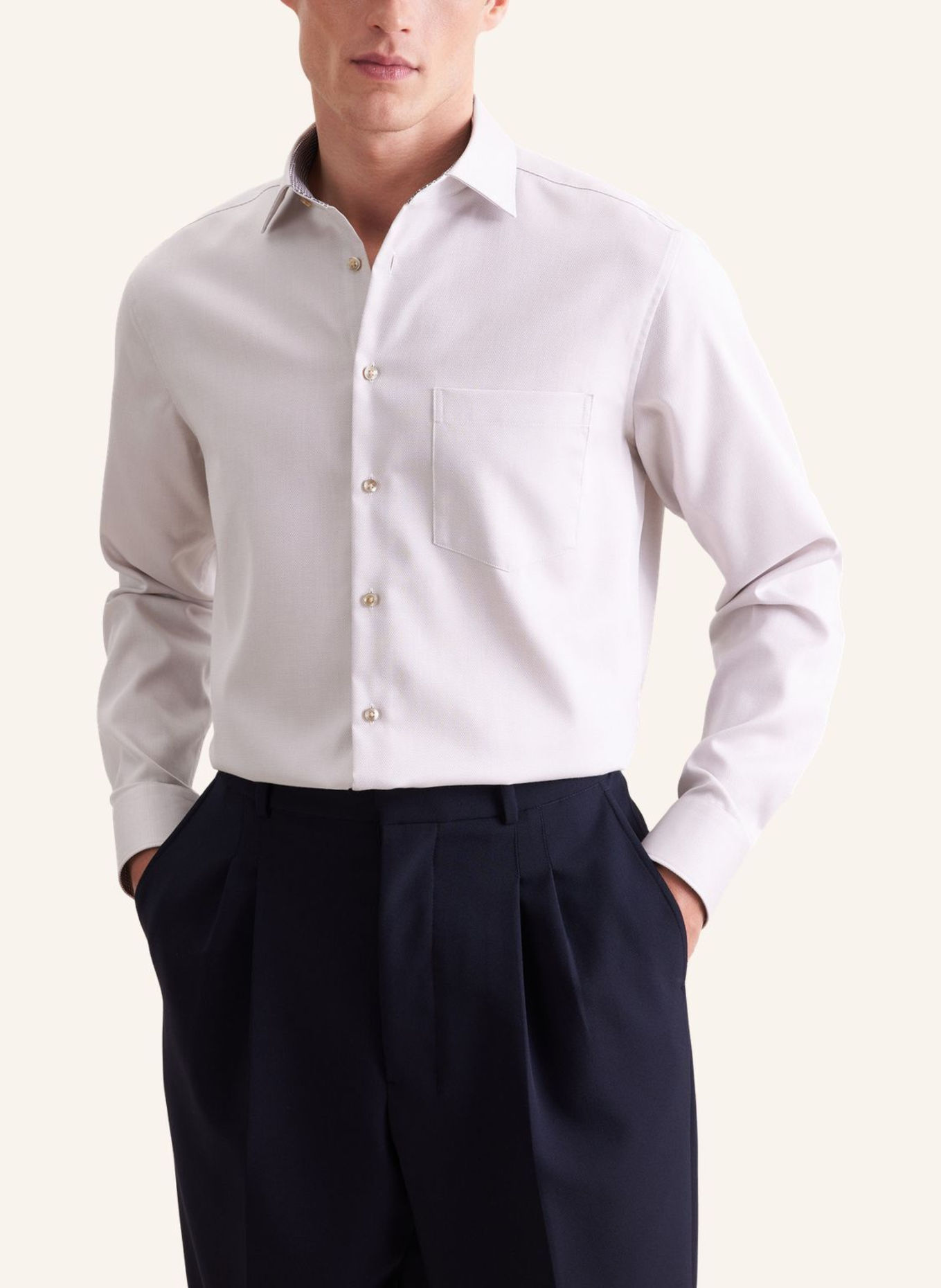 seidensticker Regular-Fit Business Shirt: BEIGE