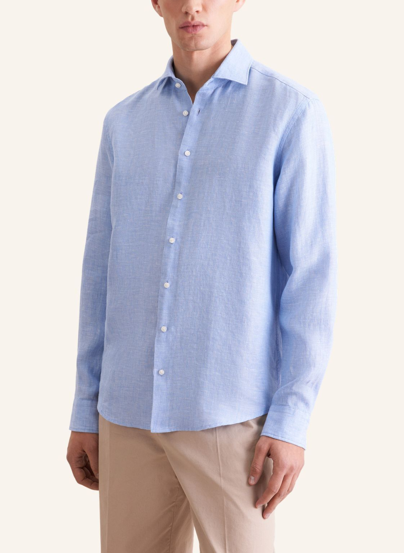 seidensticker Leinenhemd Regular Fit: BLAU