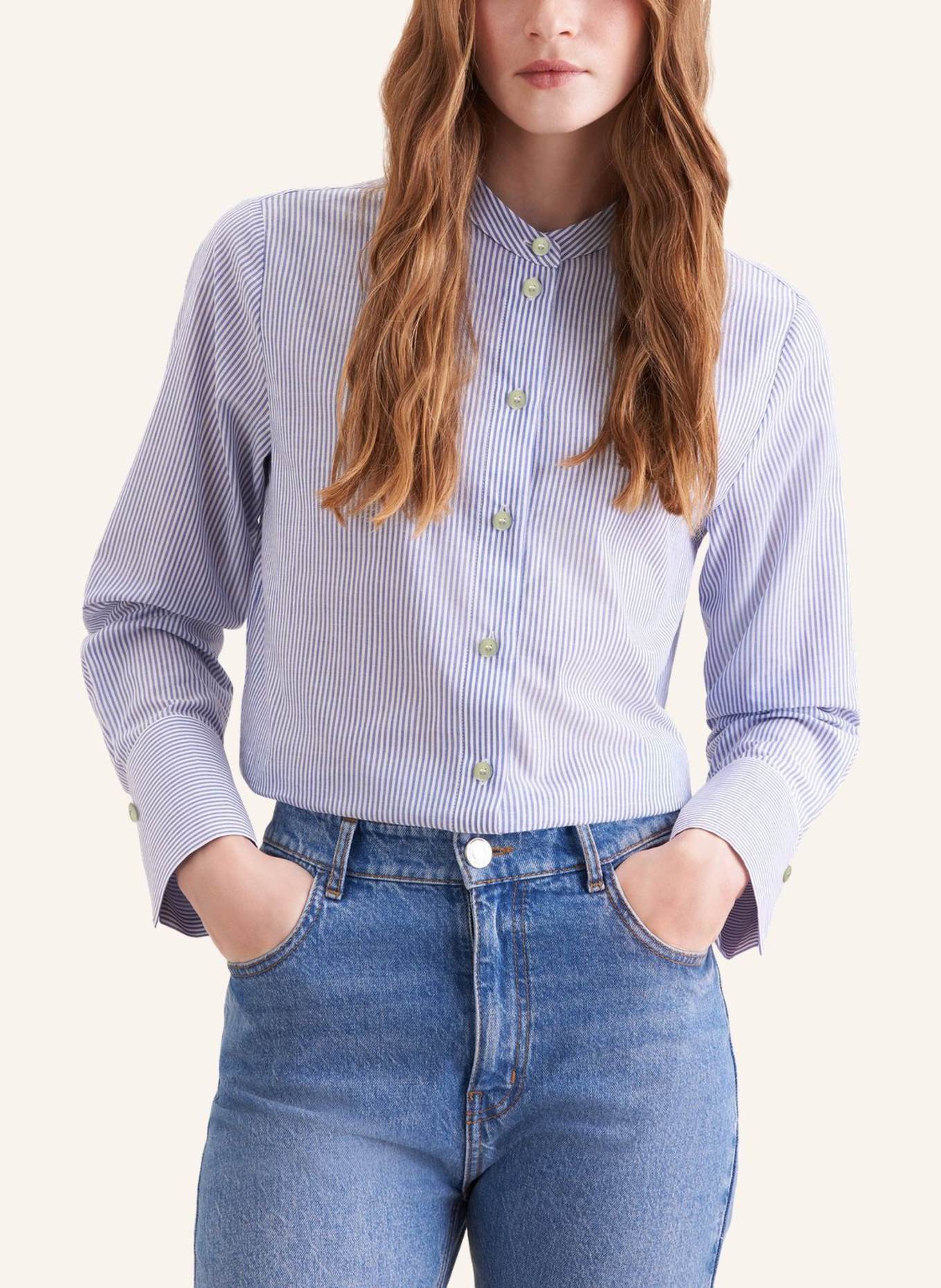 seidensticker Stehkragenbluse: BLAU