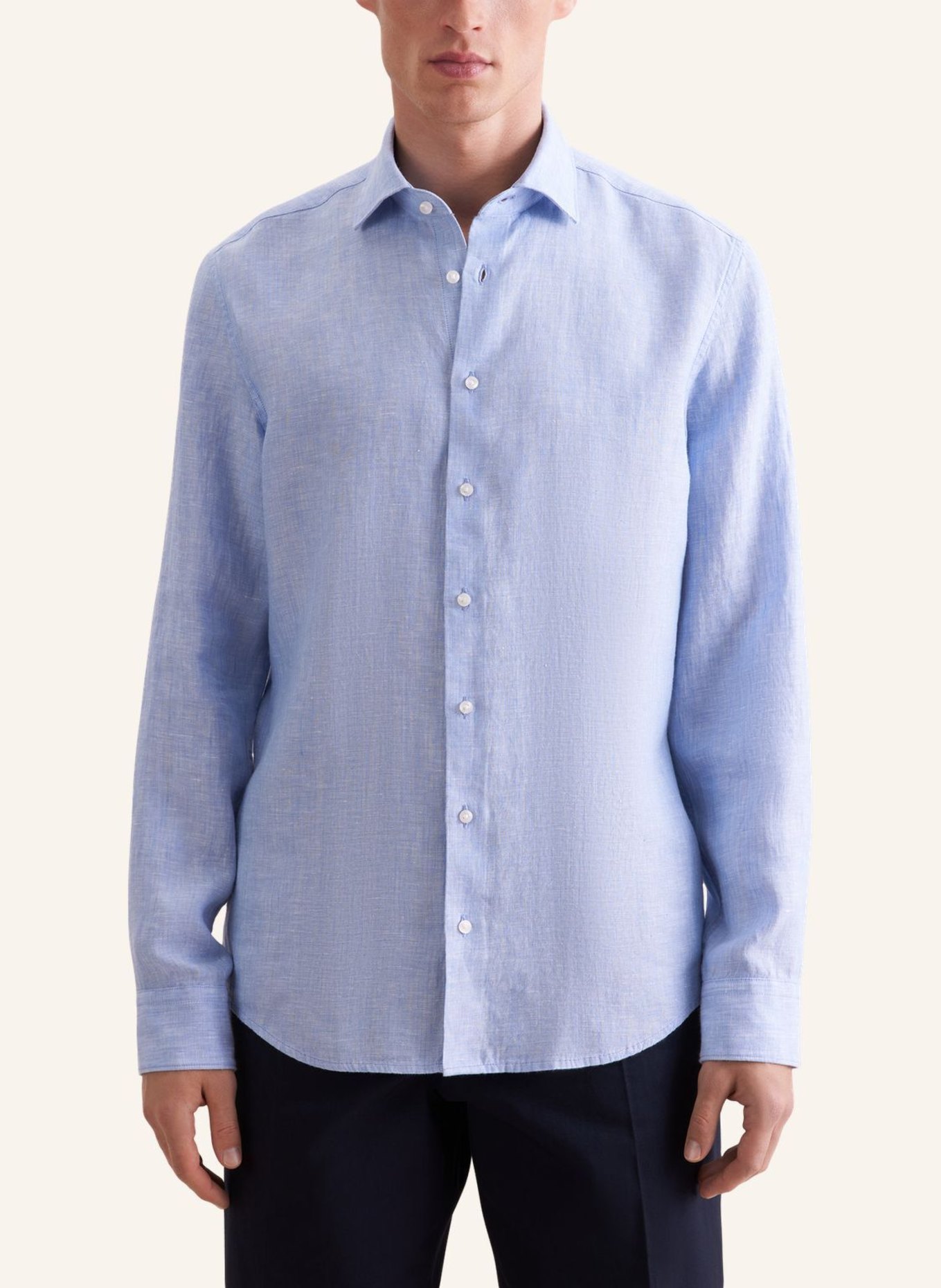 seidensticker Leinenhemd Slim Fit: BLAU