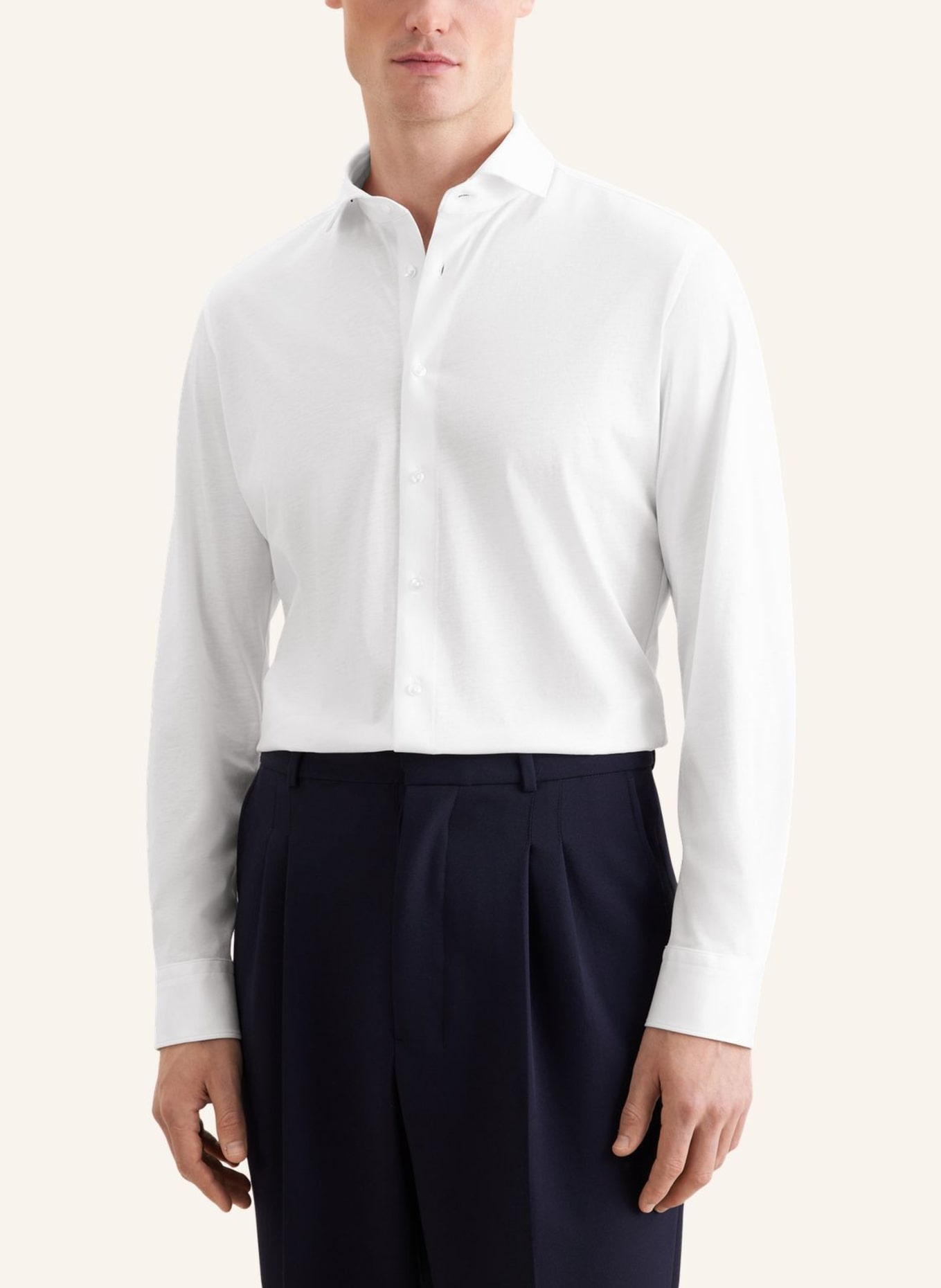 seidensticker Jerseyhemd Slim Fit: WEISS