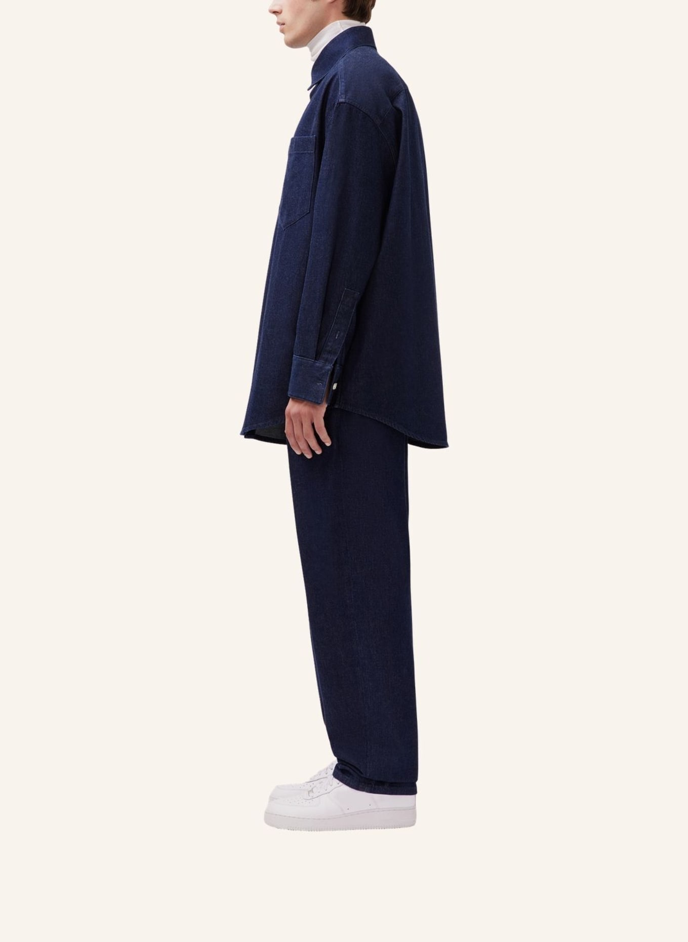 studio seidensticker Unisex Hemd Oversized: DUNKELBLAU