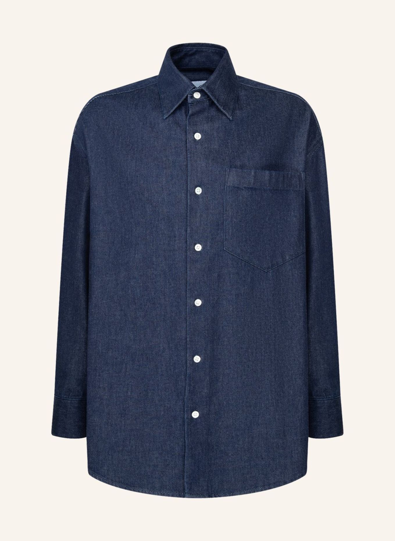 studio seidensticker Unisex Hemd Oversized: DUNKELBLAU