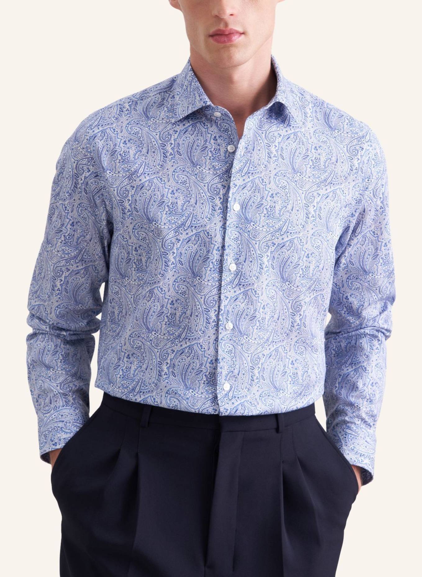 seidensticker Business Hemd Shaped Fit: DUNKELBLAU