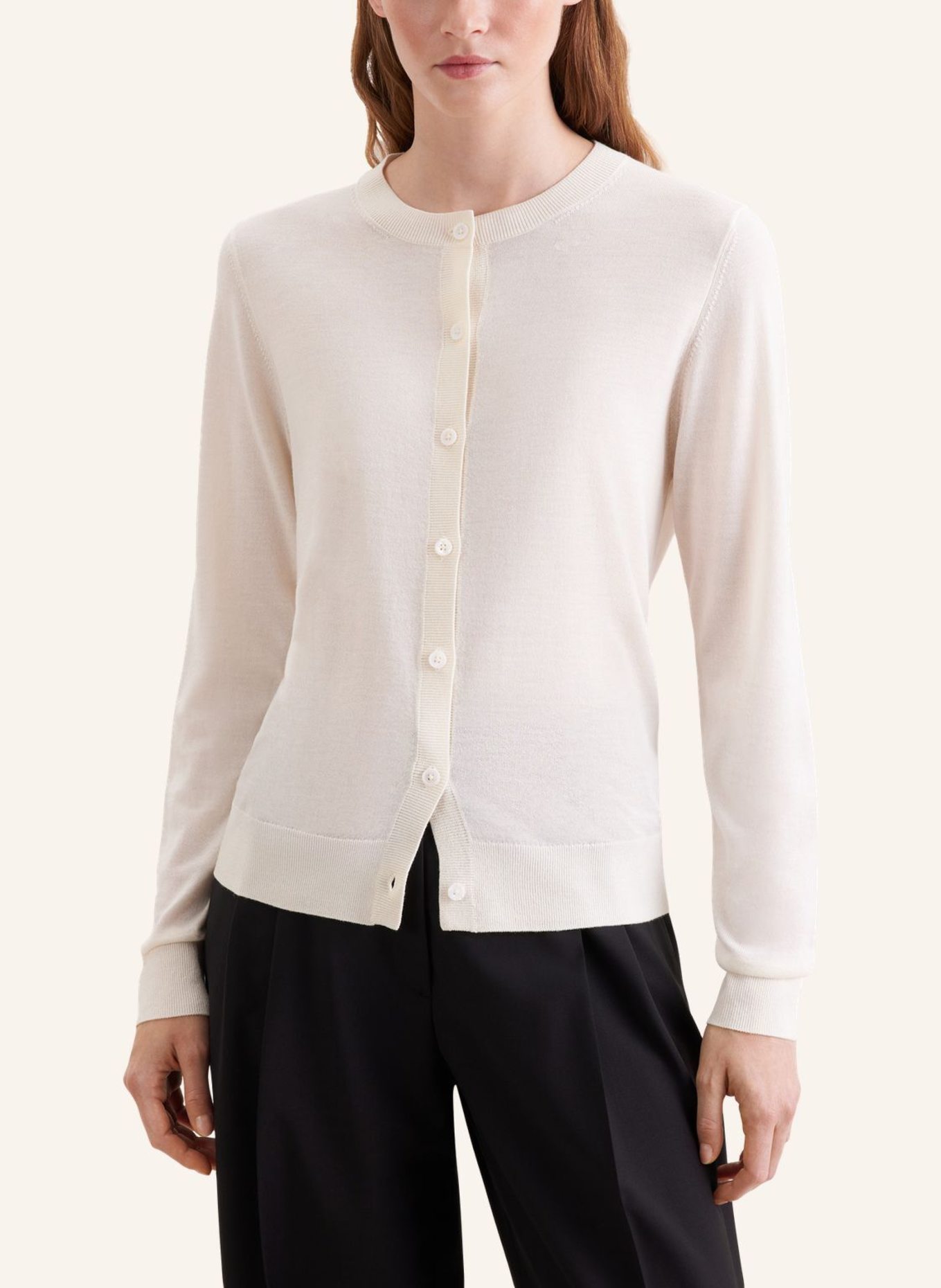 seidensticker , Strick-Jacke, Cardigan: ECRU