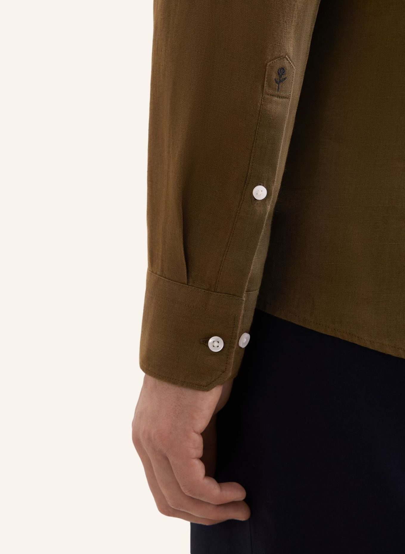 seidensticker Leinenhemd Slim Fit: GRÜN