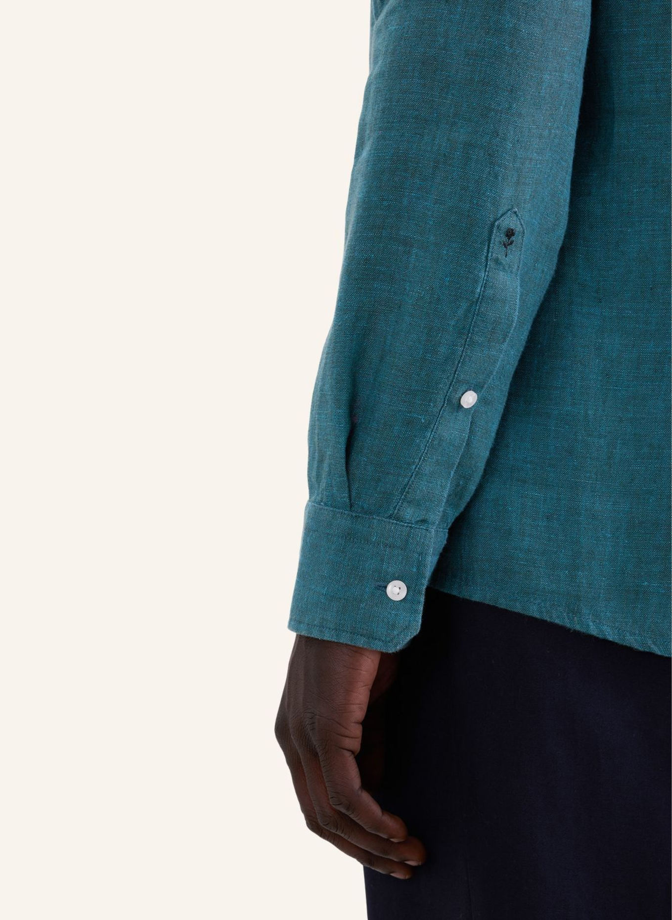 seidensticker Leinenhemd Slim Fit: TÜRKIS