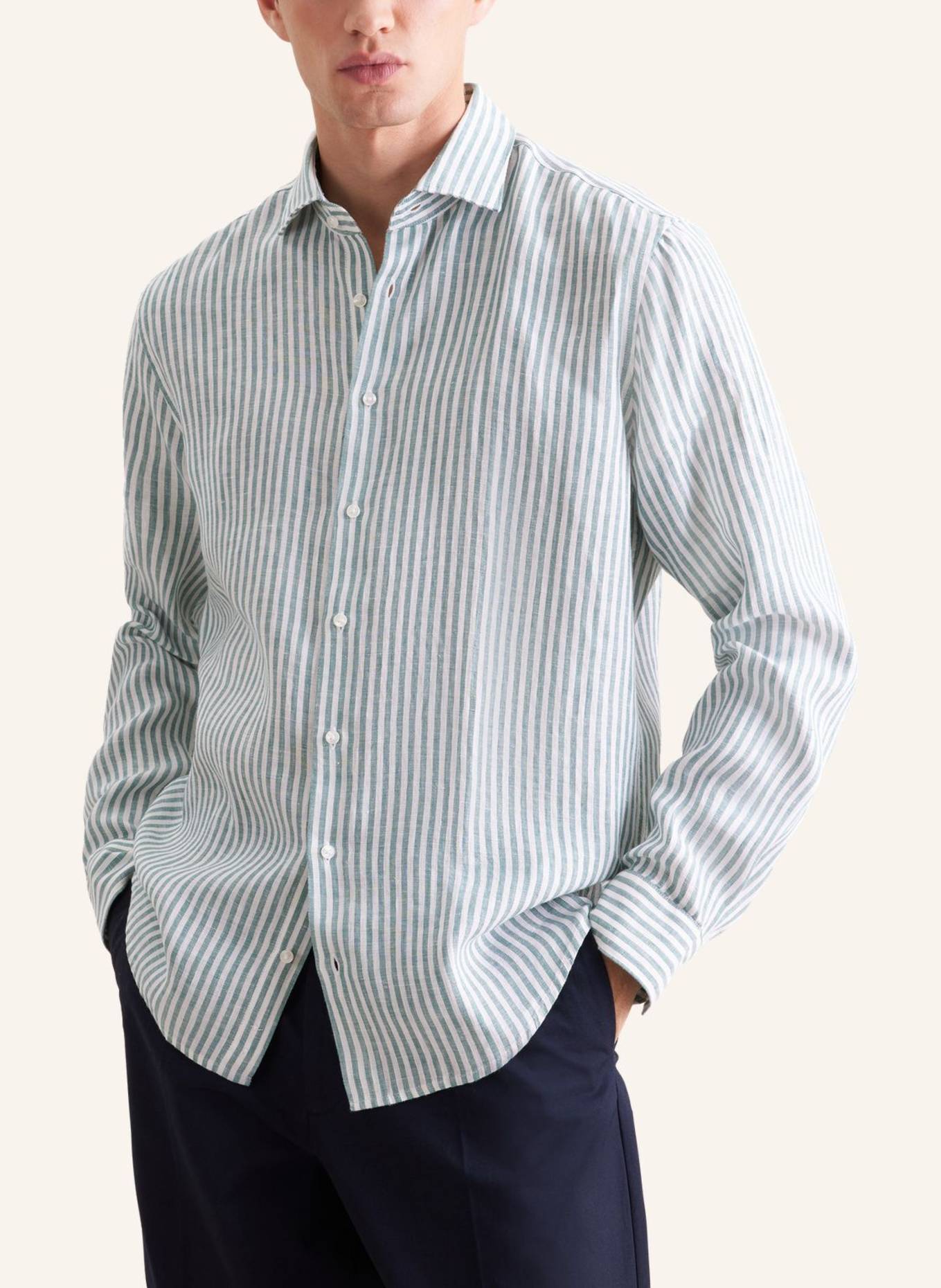 seidensticker Leinenhemd Regular Fit: TÜRKIS