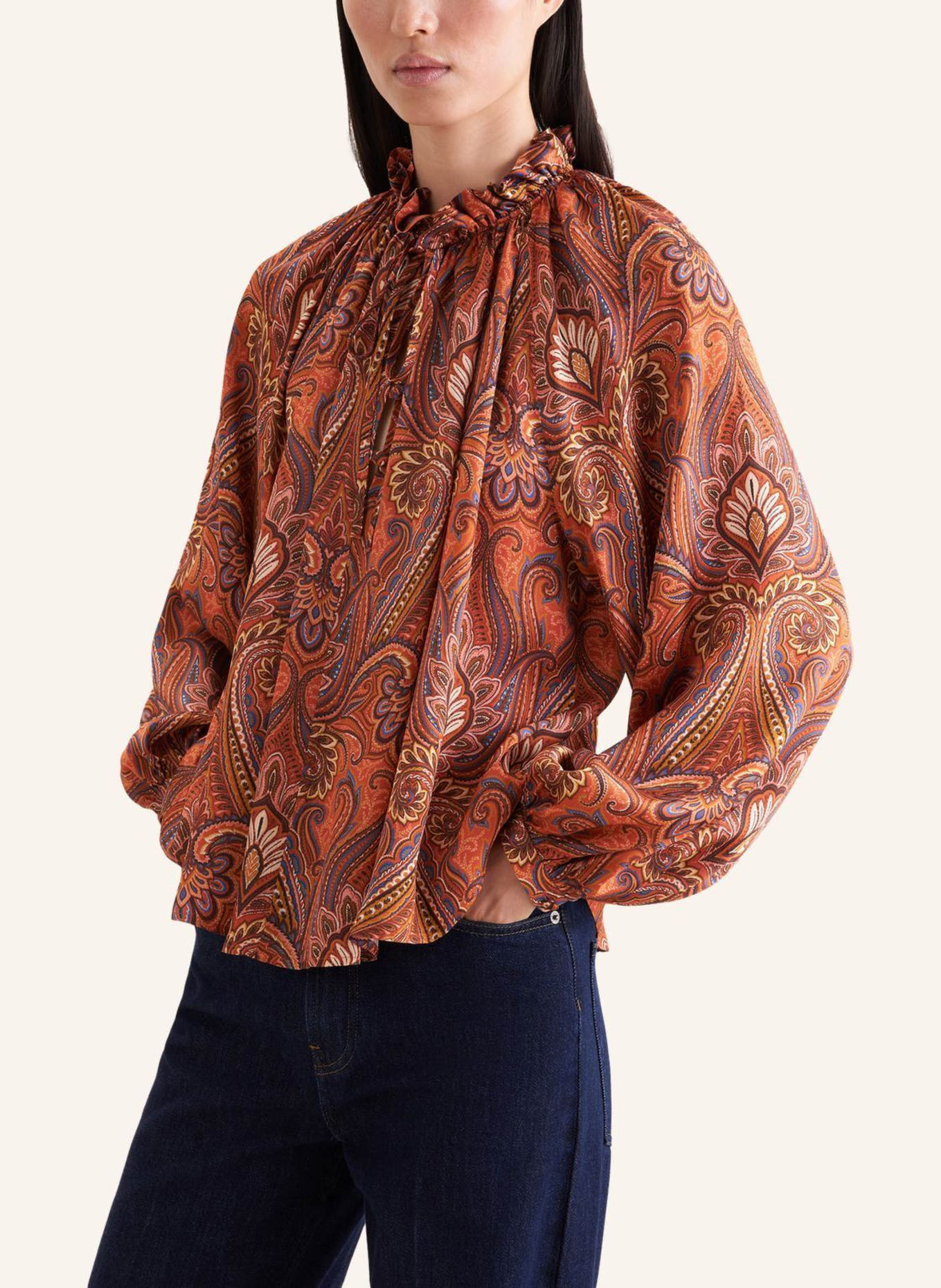 seidensticker Rüschenbluse: ORANGE