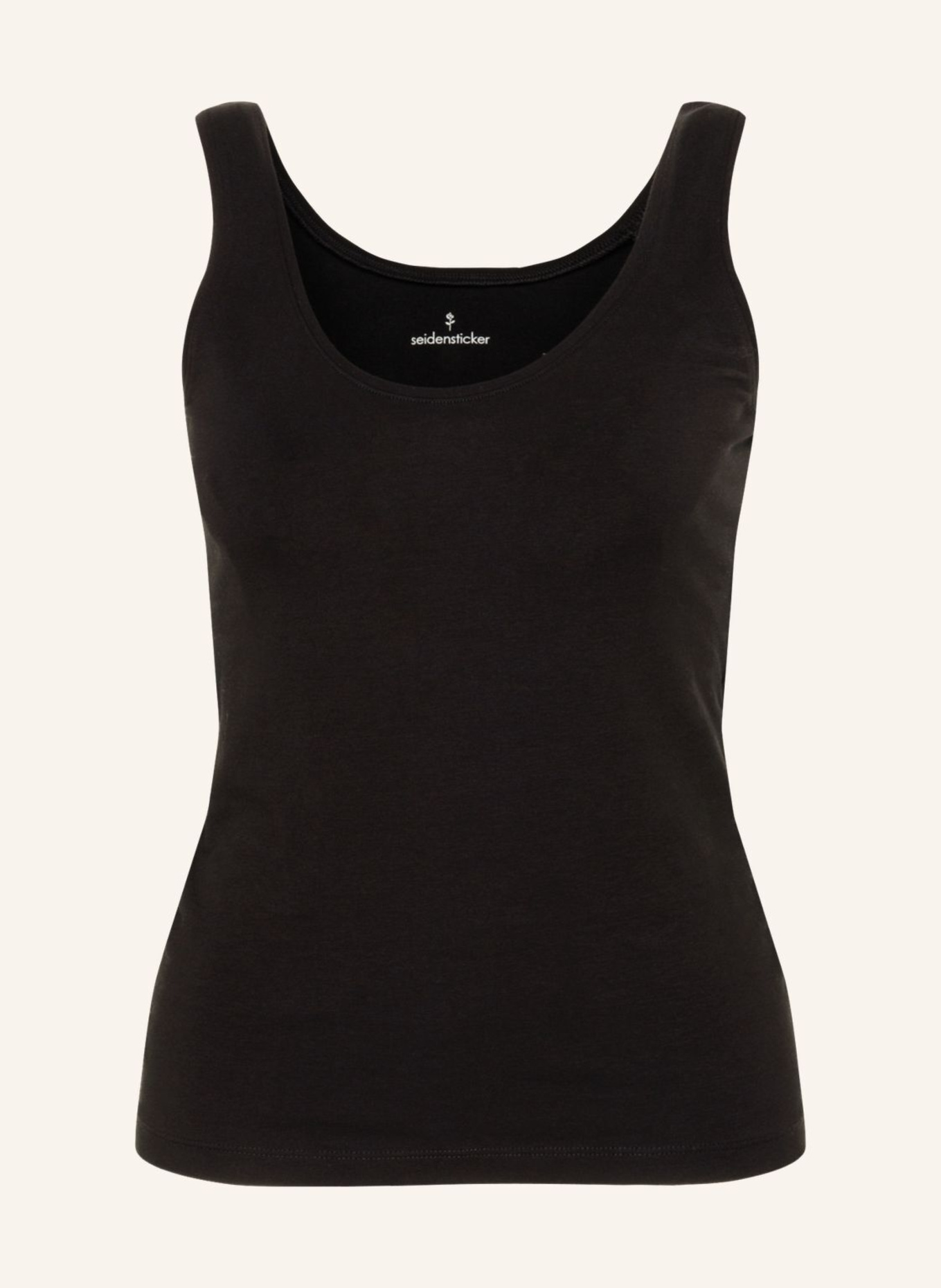 seidensticker Top, Tanktop, T-Shirt: SCHWARZ