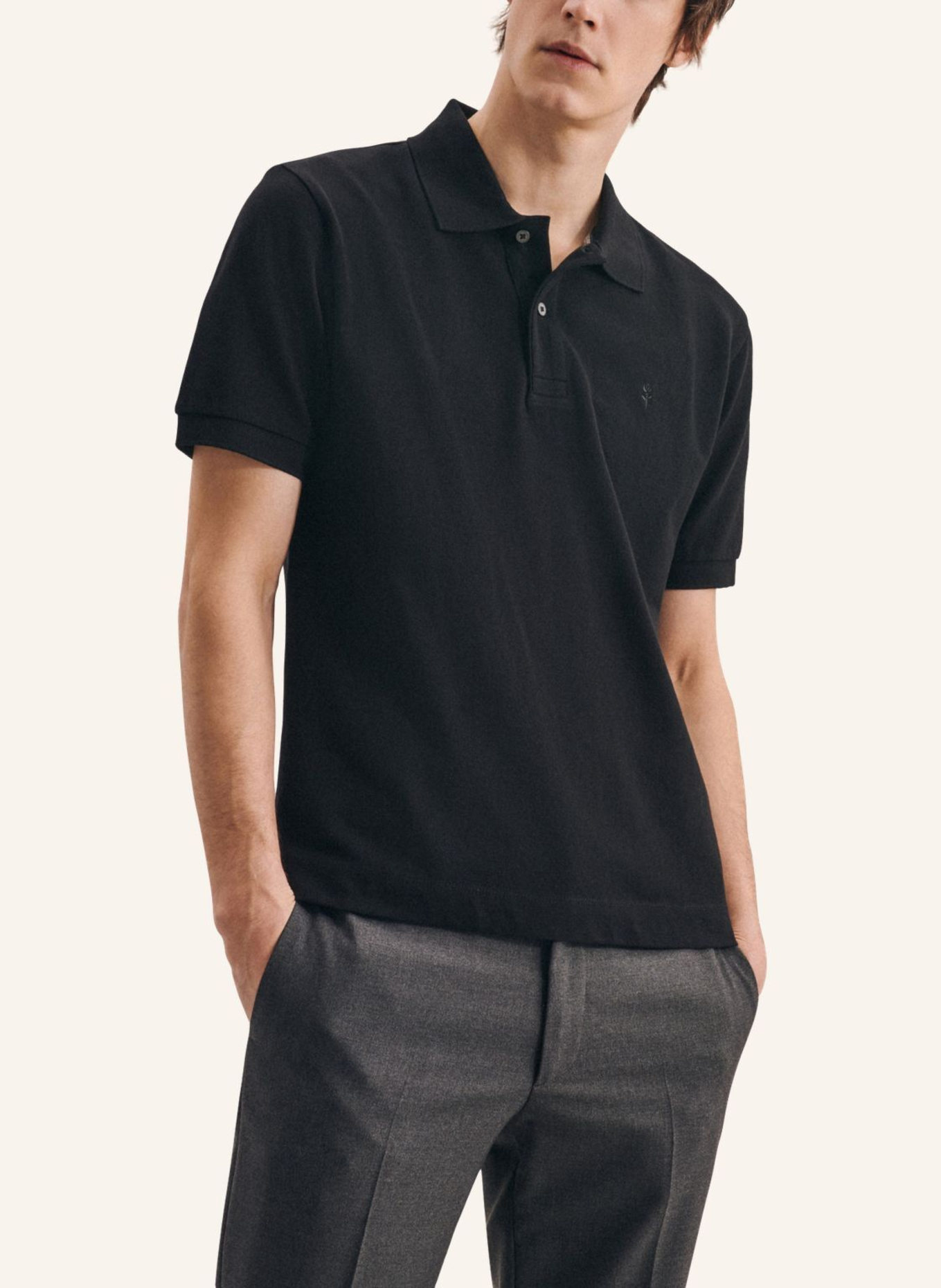 seidensticker Polo-Shirt, Polo Slim Fit: SCHWARZ
