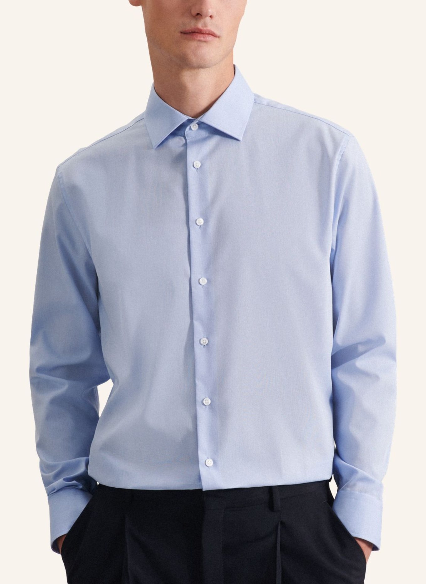 seidensticker Business Hemd Shaped Fit: HELLBLAU