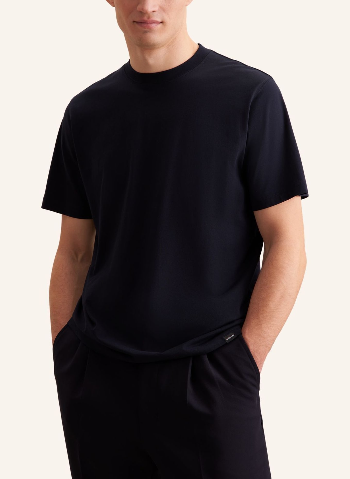 seidensticker T-Shirt Regular Fit: DUNKELBLAU