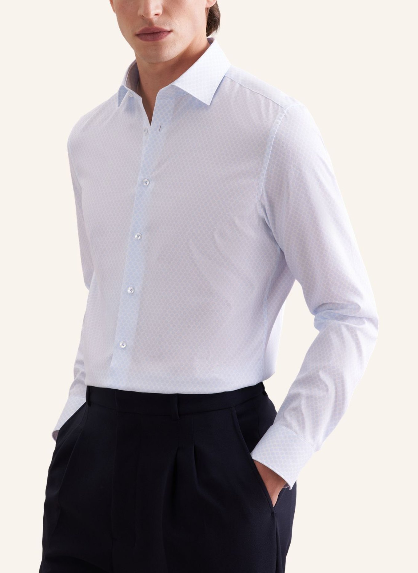 seidensticker Business Hemd Shaped Fit: HELLBLAU